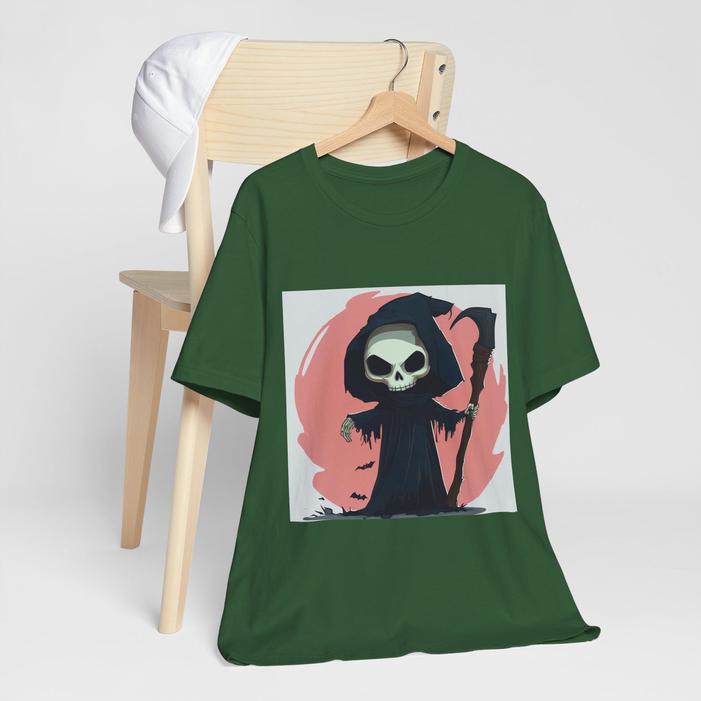 Cute Pink Grim Reaper Unisex Jersey Short Sleeve Tee