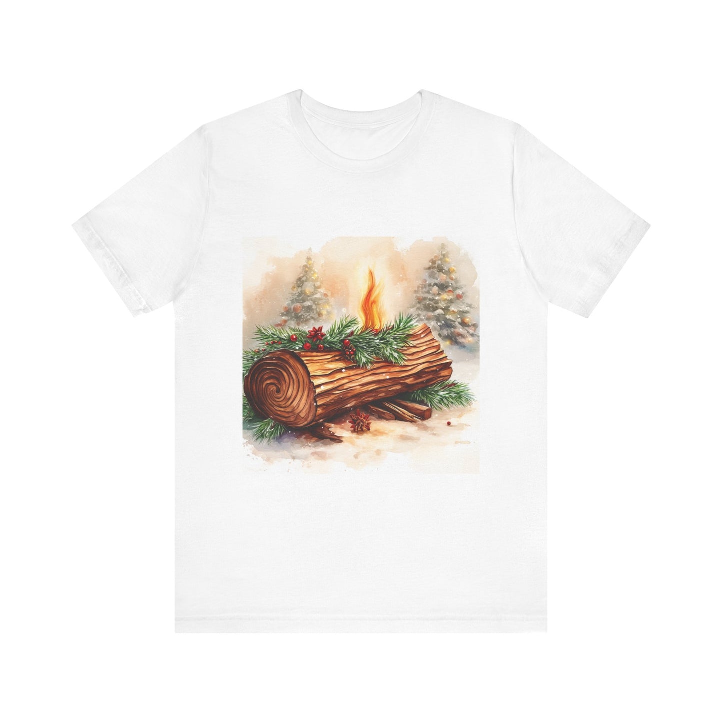 Yule Log Unisex Jersey Tee