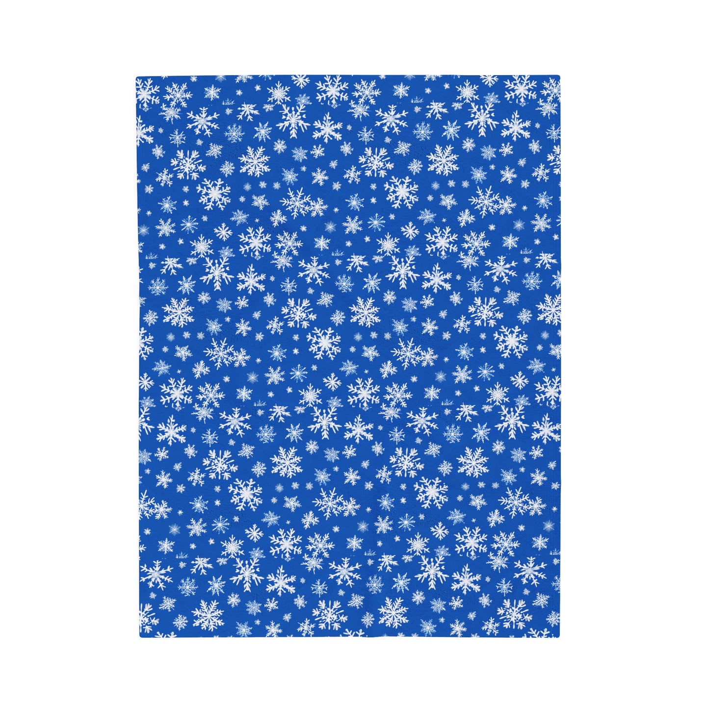 Blue Snowflake Velveteen Plush Blanket