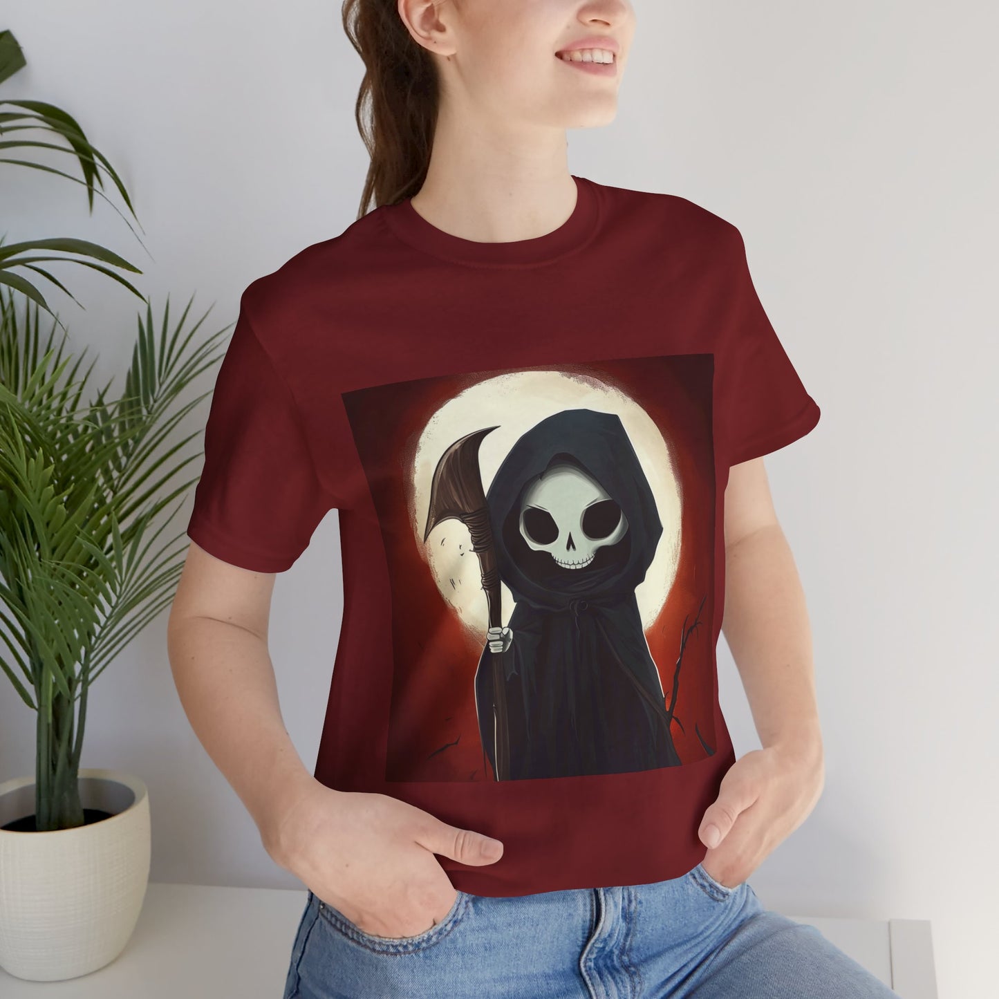 Cute Grim Reaper Unisex Jersey Short Sleeve Tee