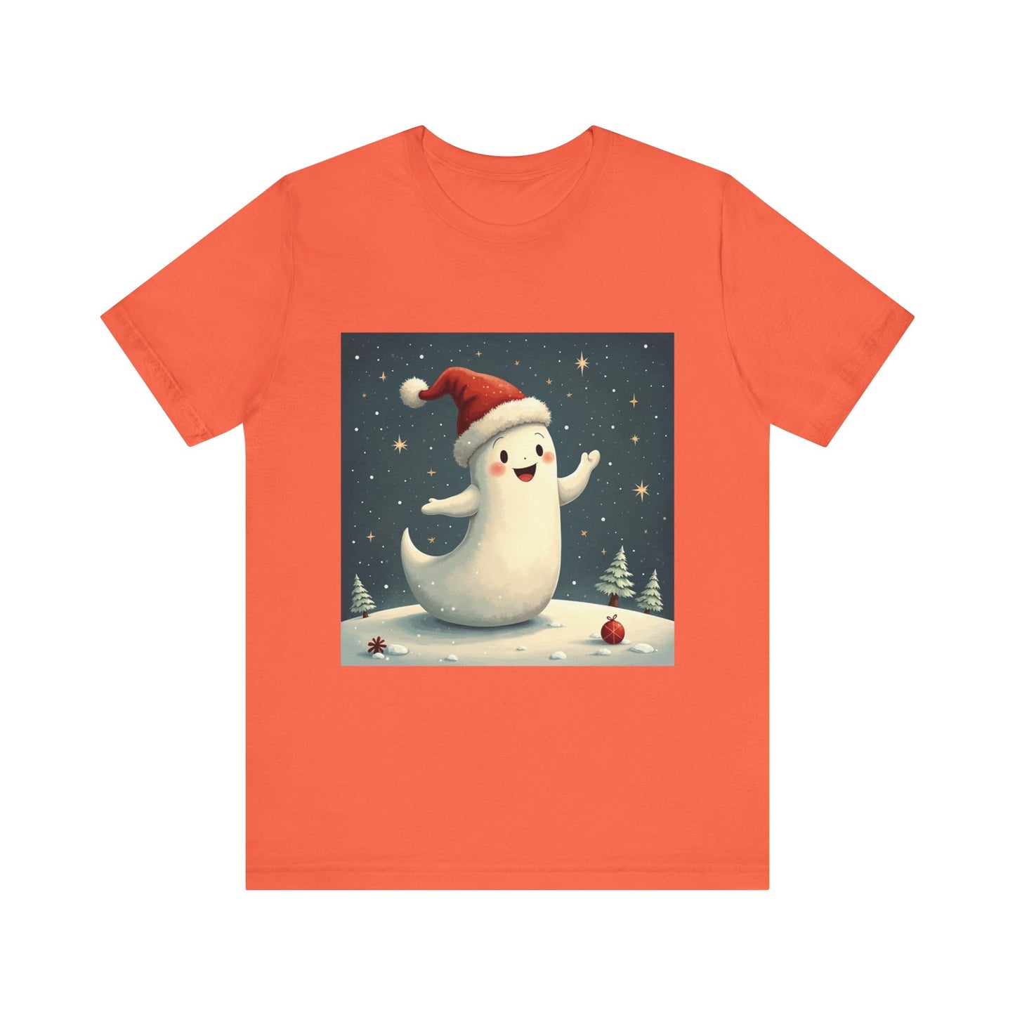 Cute Winter Ghost Unisex Jersey Tee