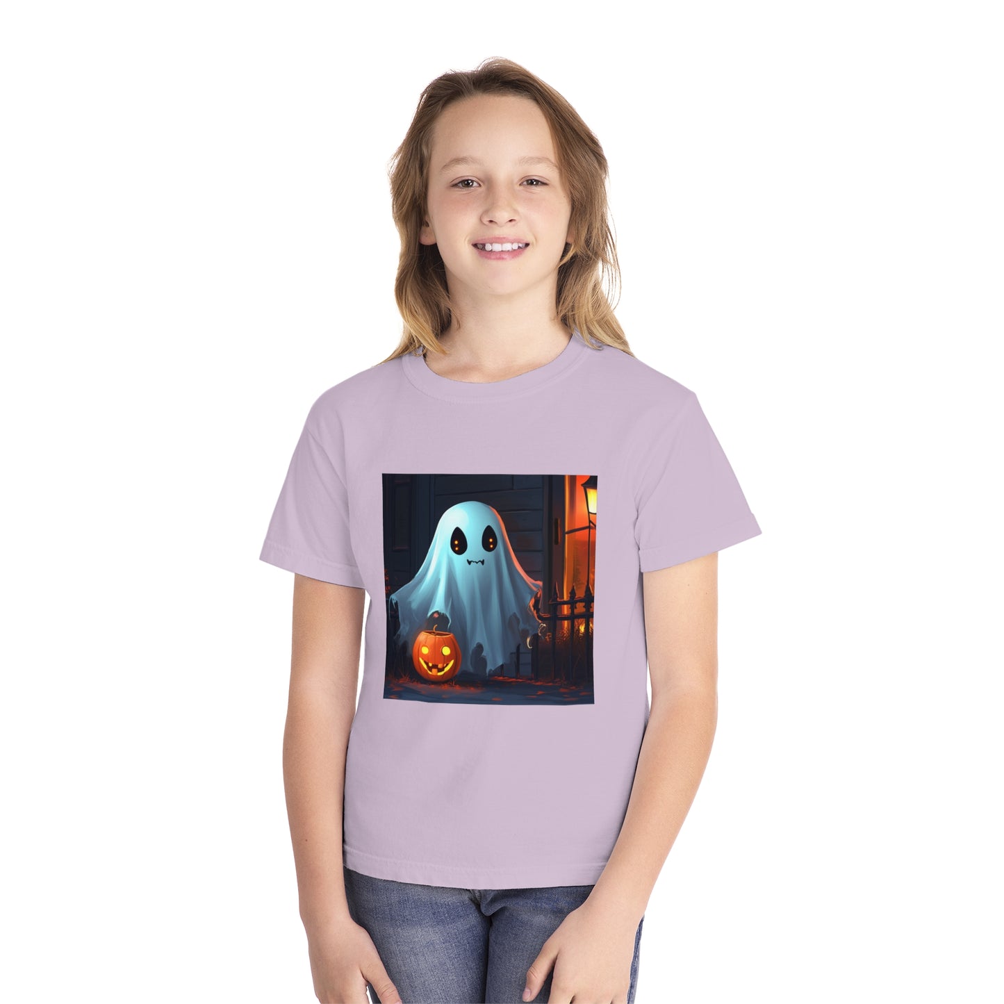 Ghost Trick or Treating Youth Midweight Tee