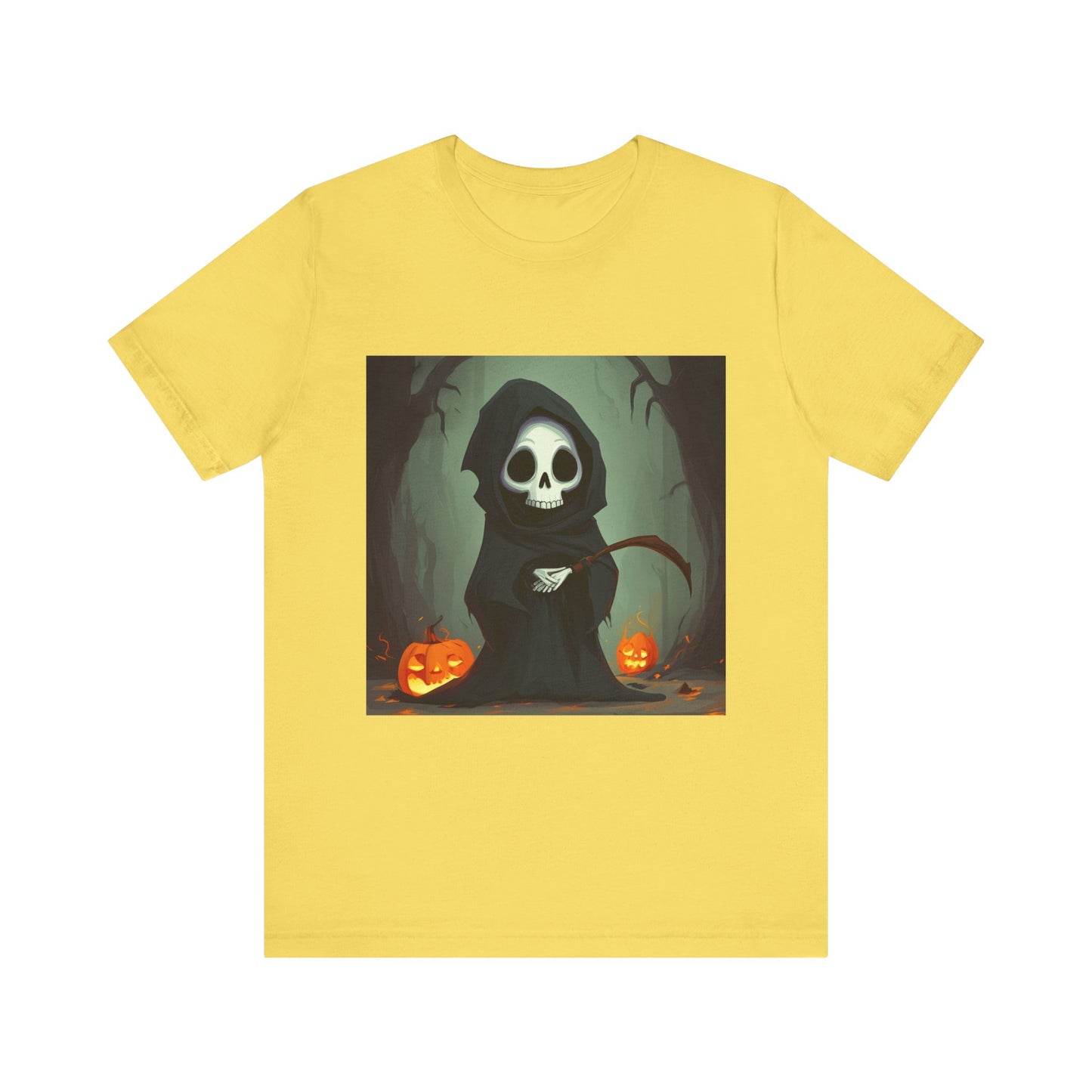 Spooky Forest Grim Reaper Unisex Jersey Short Sleeve Tee