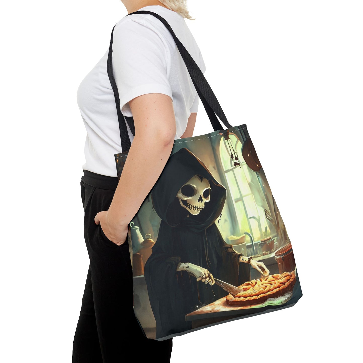 Grim Reaper Baking Pie Tote Bag (AOP)