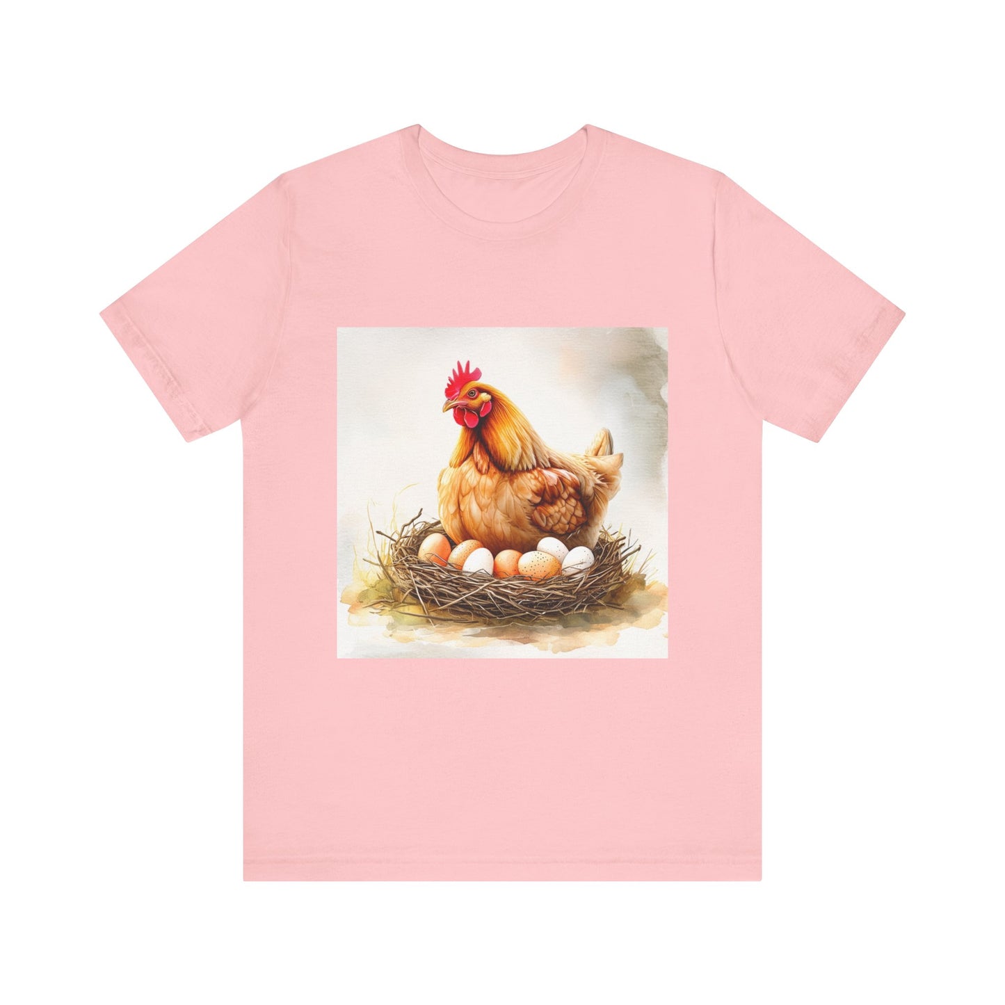 Hen Sitting on Eggs Unisex Jersey Short Sleeve Tee