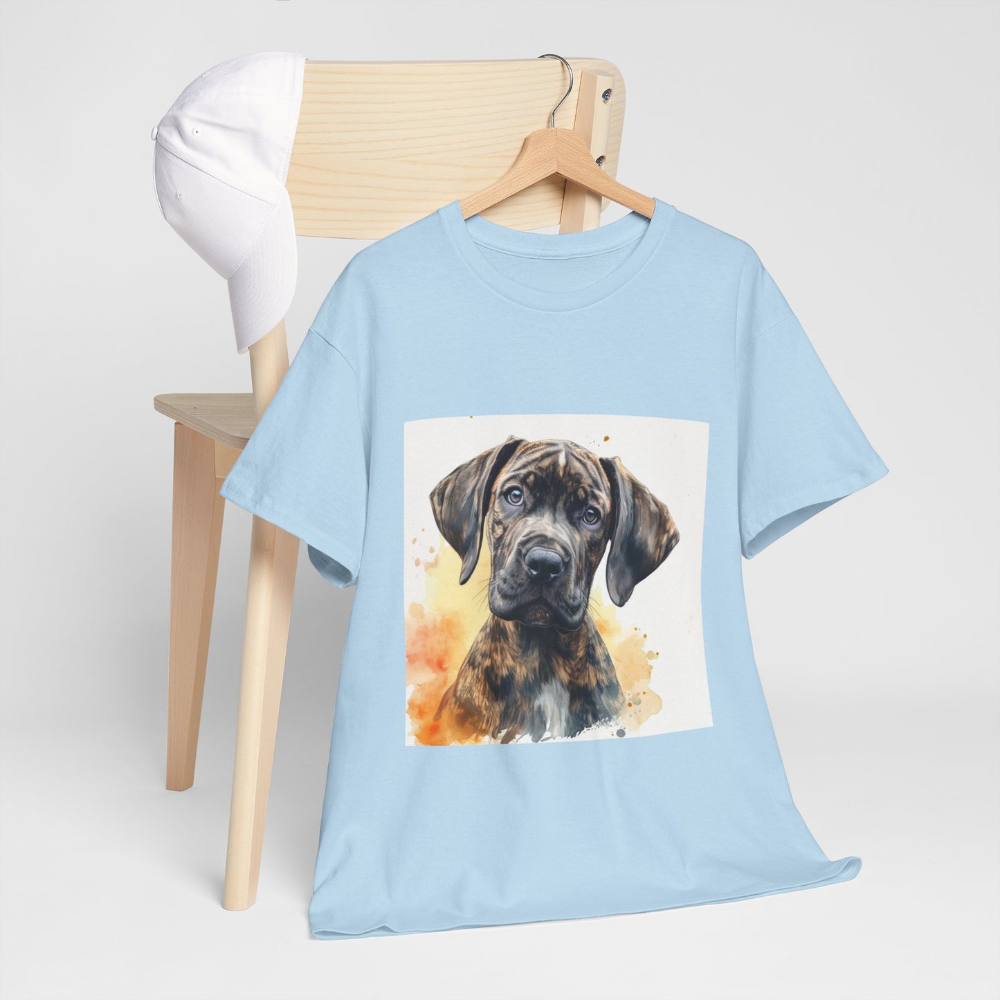 Brindle Great Dane Puppy Unisex Heavy Cotton Tee