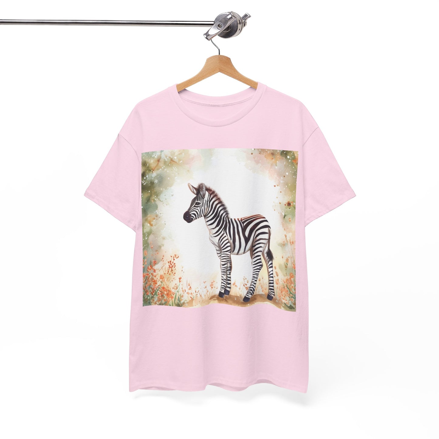 Playful Zebra Unisex Heavy Cotton Tee