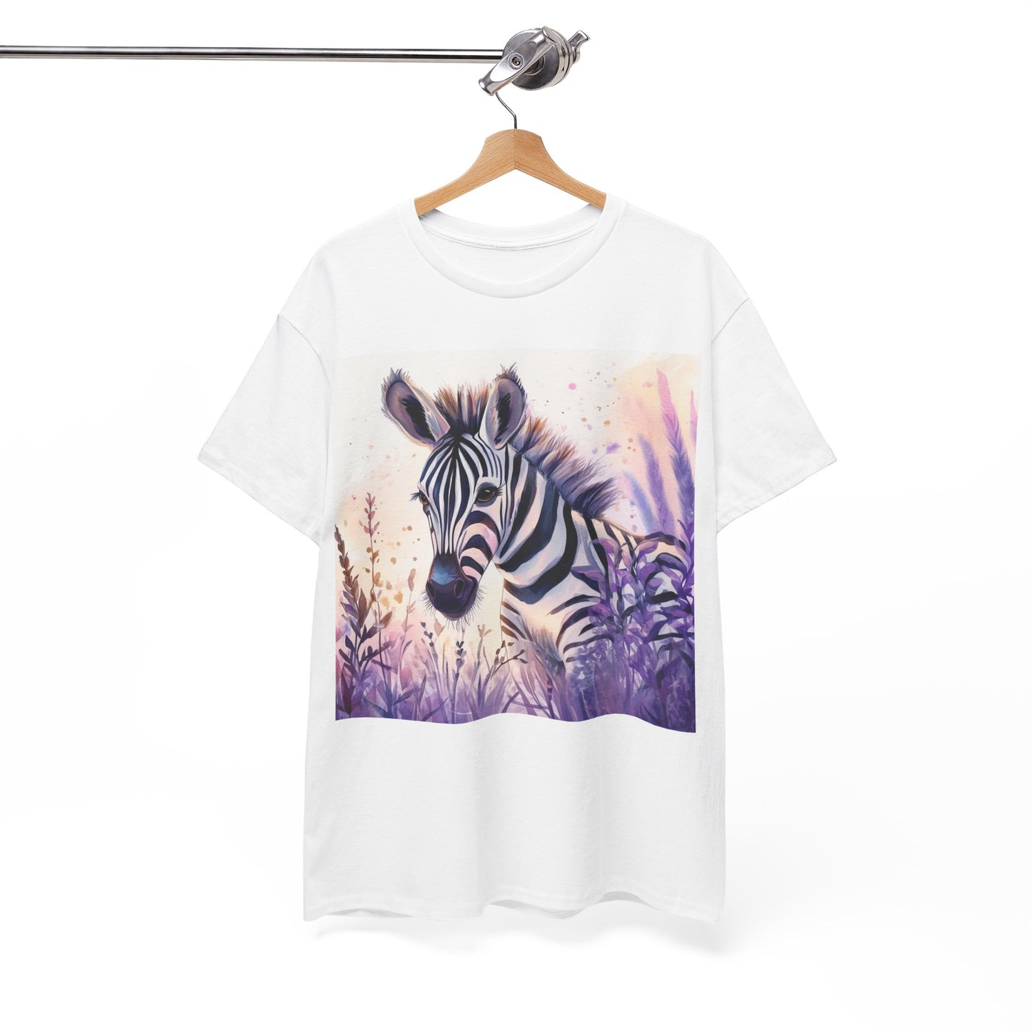 Cute Baby Zebra Unisex Heavy Cotton Tee