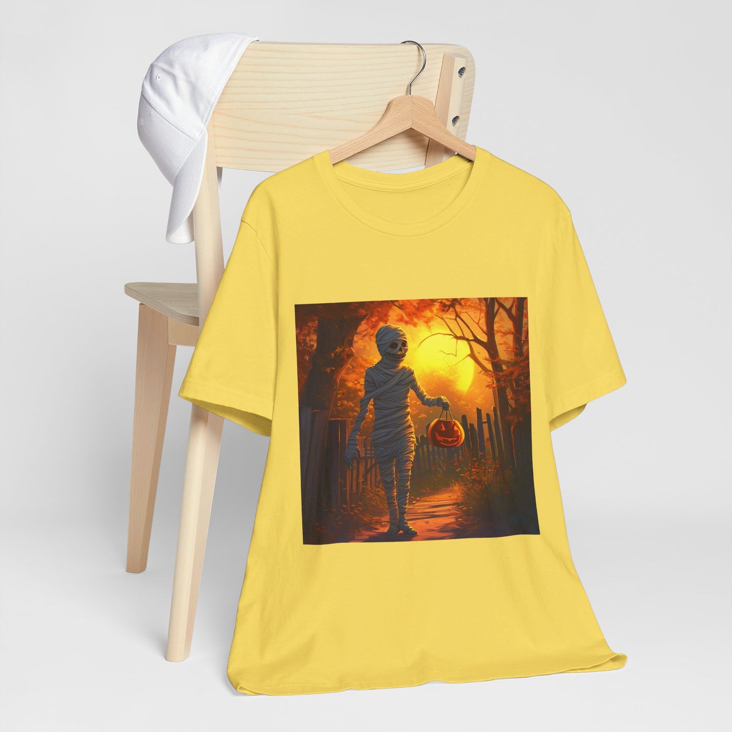 Halloween Sunset Mummy Unisex Jersey Short Sleeve Tee