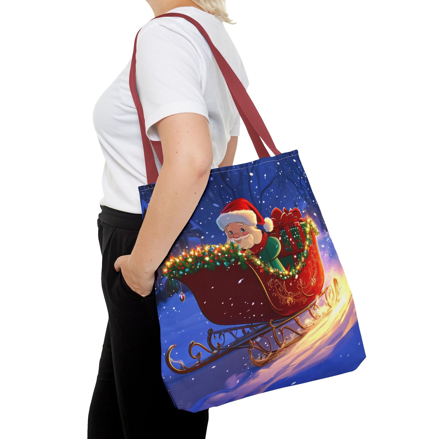 Cute Cartoon Santa Tote Bag (AOP)