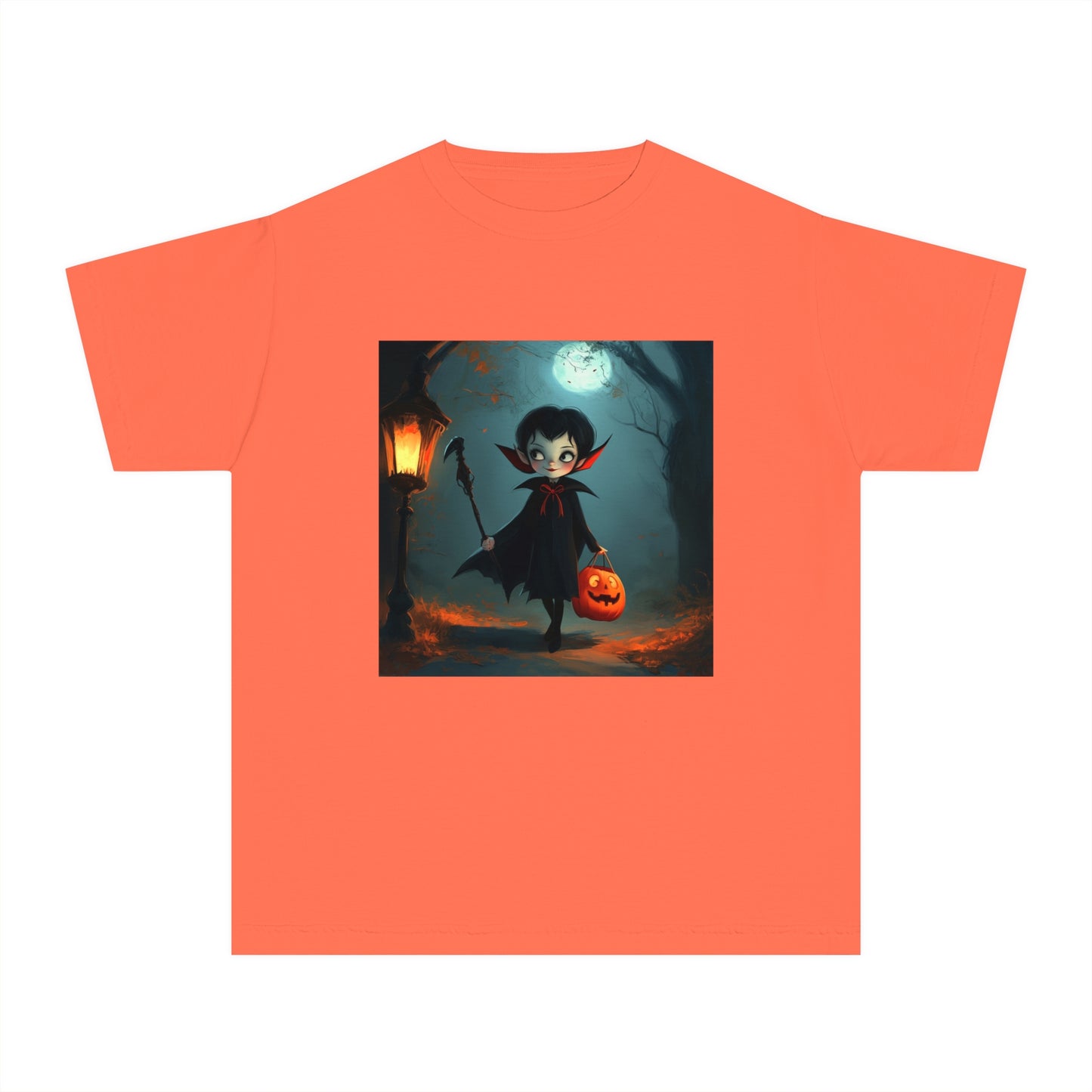 Cute Trick or Treating Vampire Youth Midweight Tee