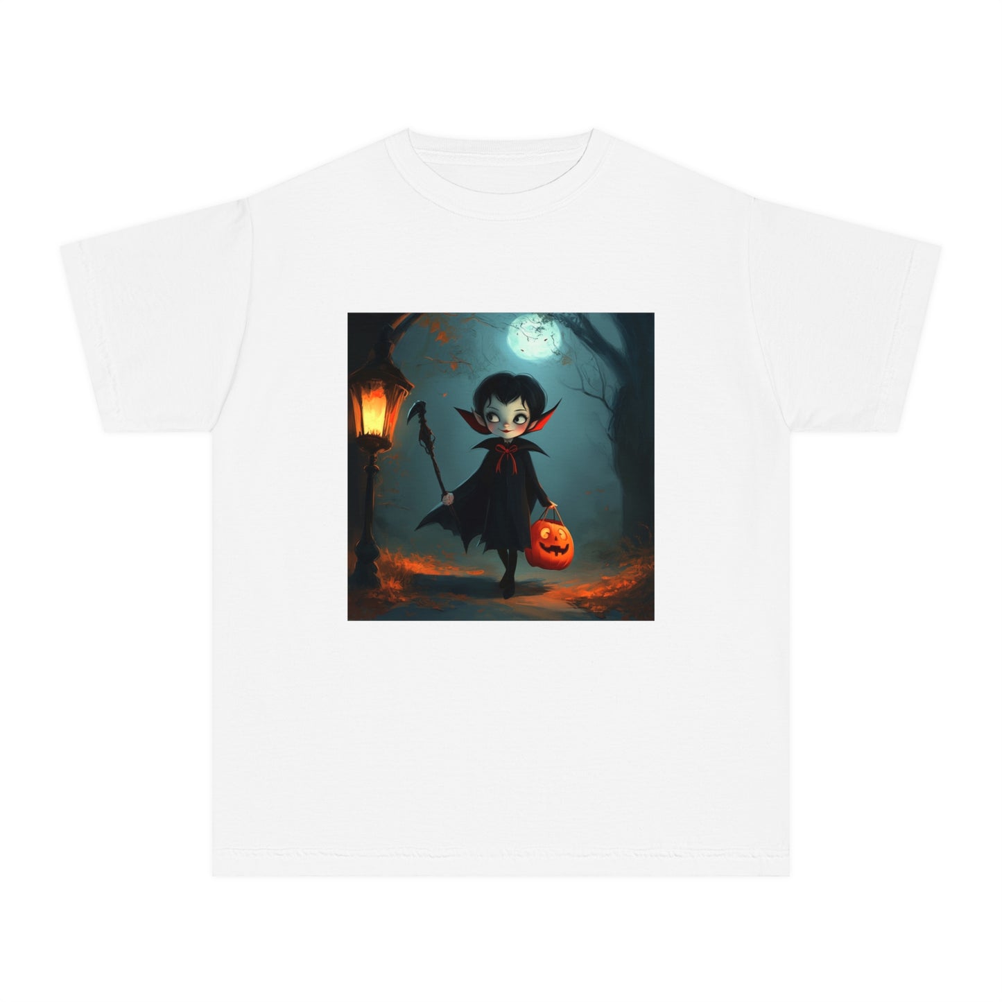 Cute Trick or Treating Vampire Youth Midweight Tee