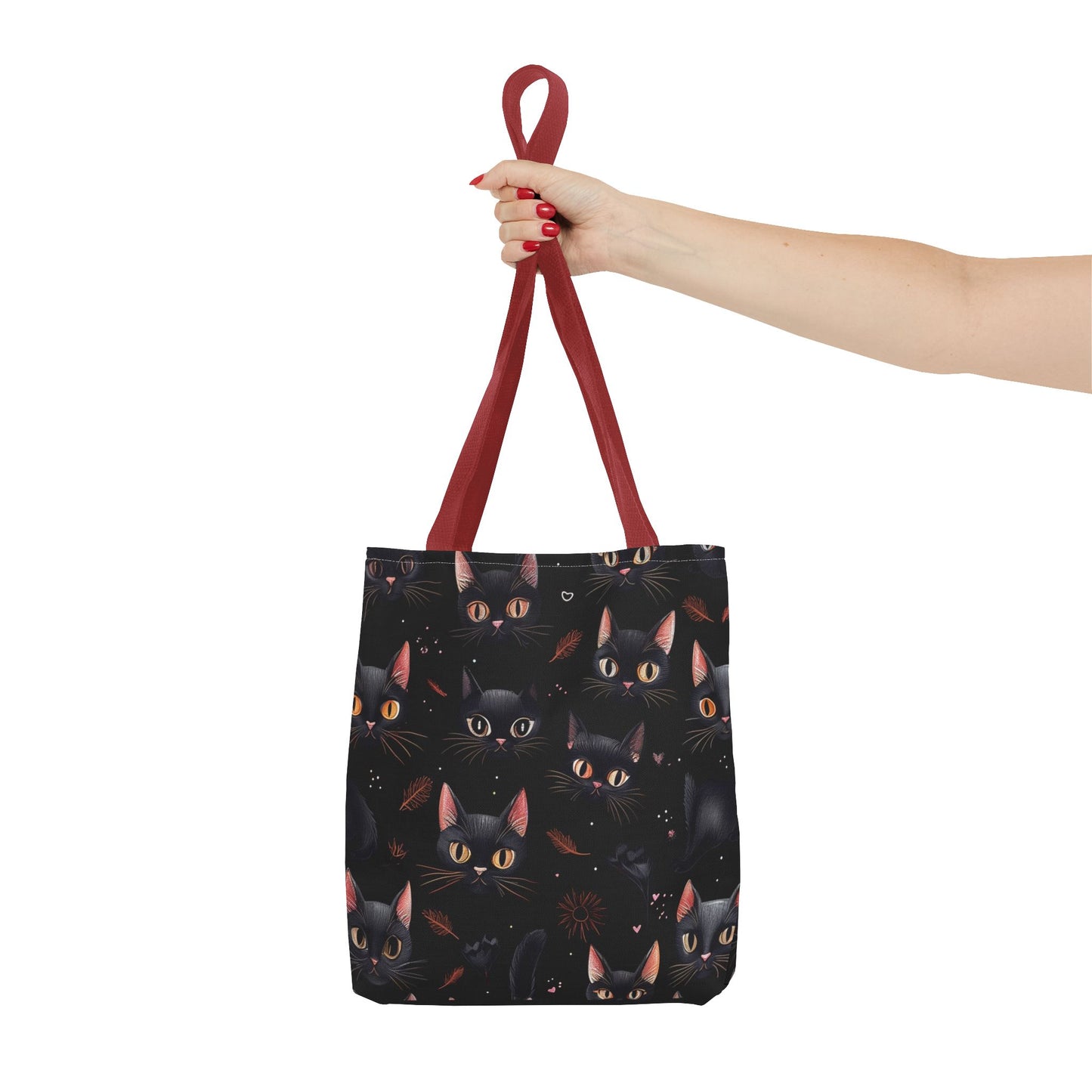 Cute Black Cat Pattern Tote Bag (AOP)