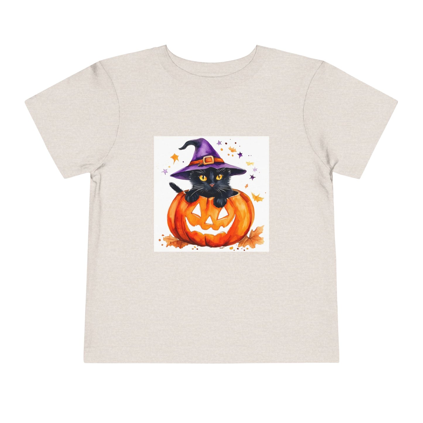 Cute Halloween Cat Toddler Short Sleeve Tee