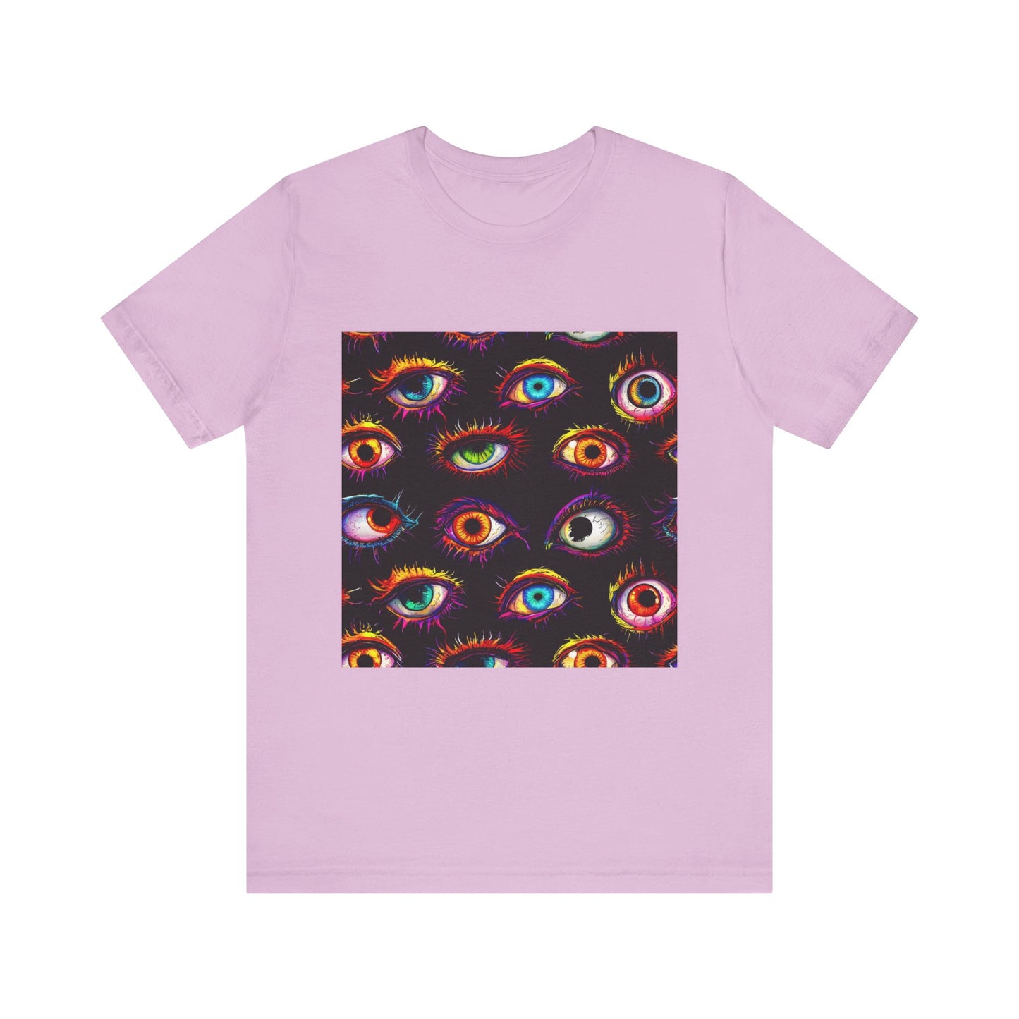 Colorful Spooky Eye Pattern Unisex Jersey Short Sleeve Tee