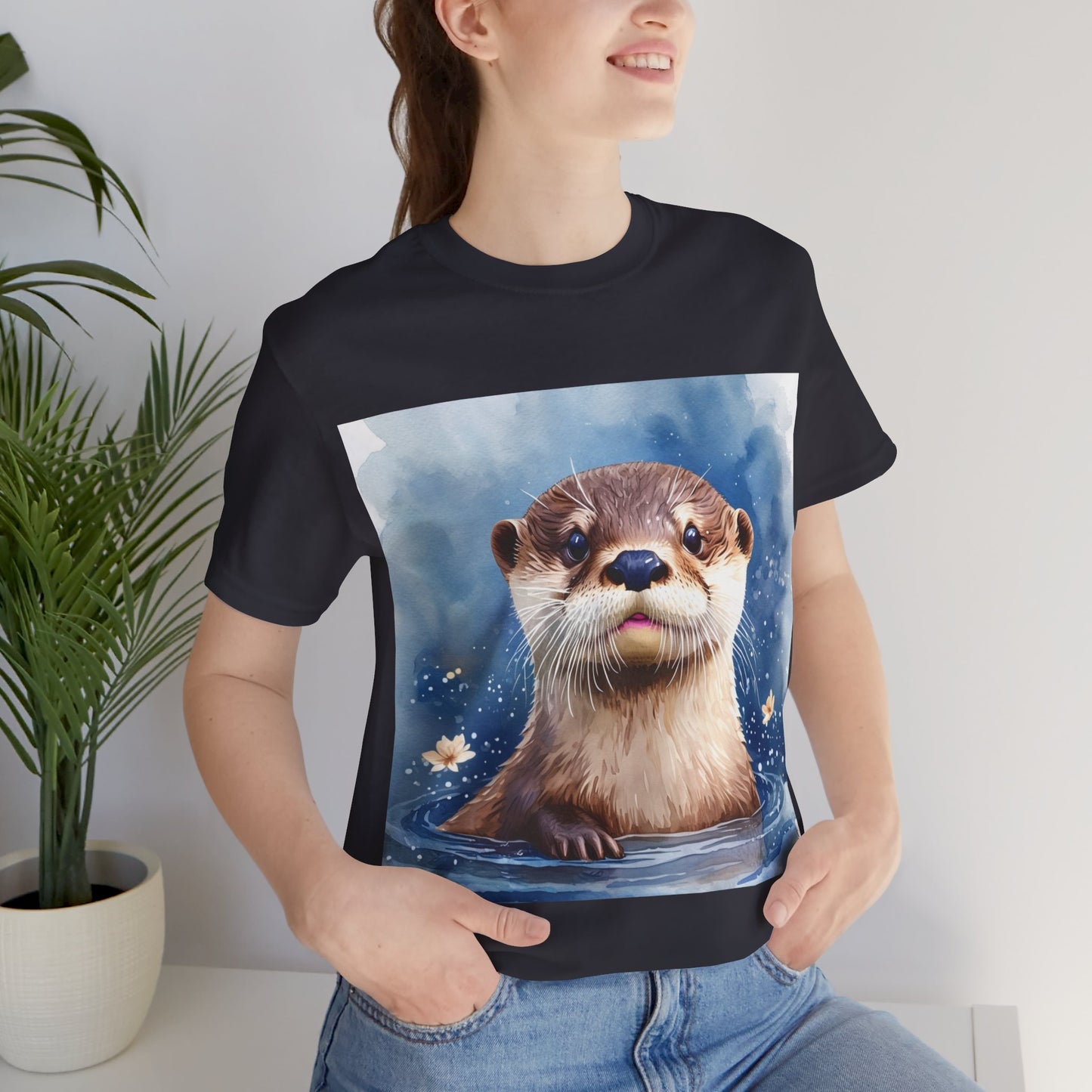 Cute Otter Unisex Jersey Short Sleeve Tee