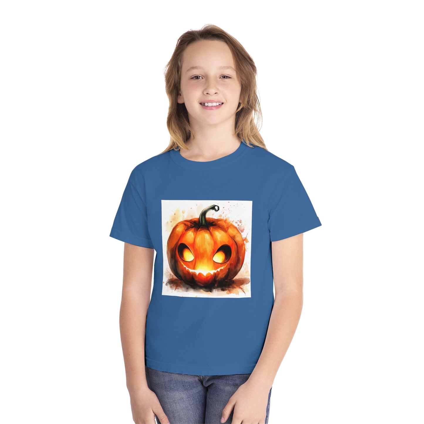 Cute Happy Jack o' Lantern Youth Midweight Tee