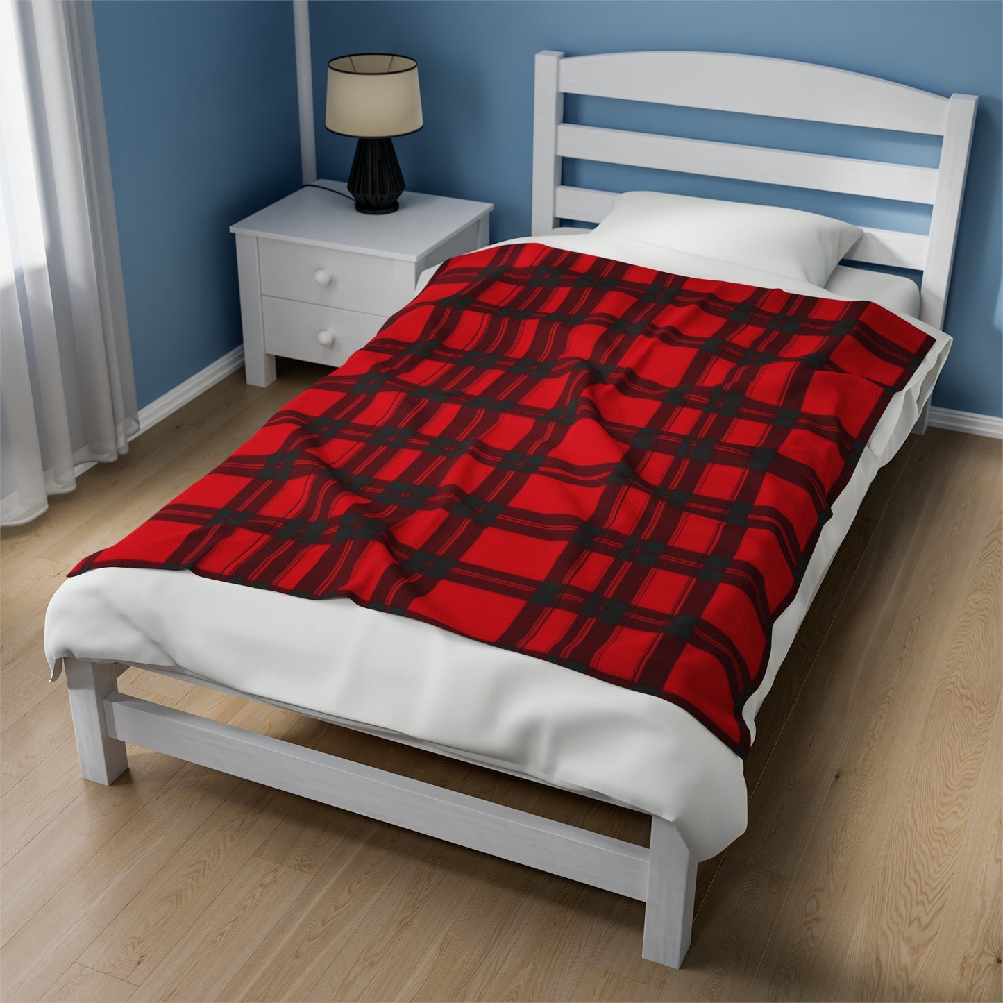 Cozy Plaid Velveteen Plush Blanket