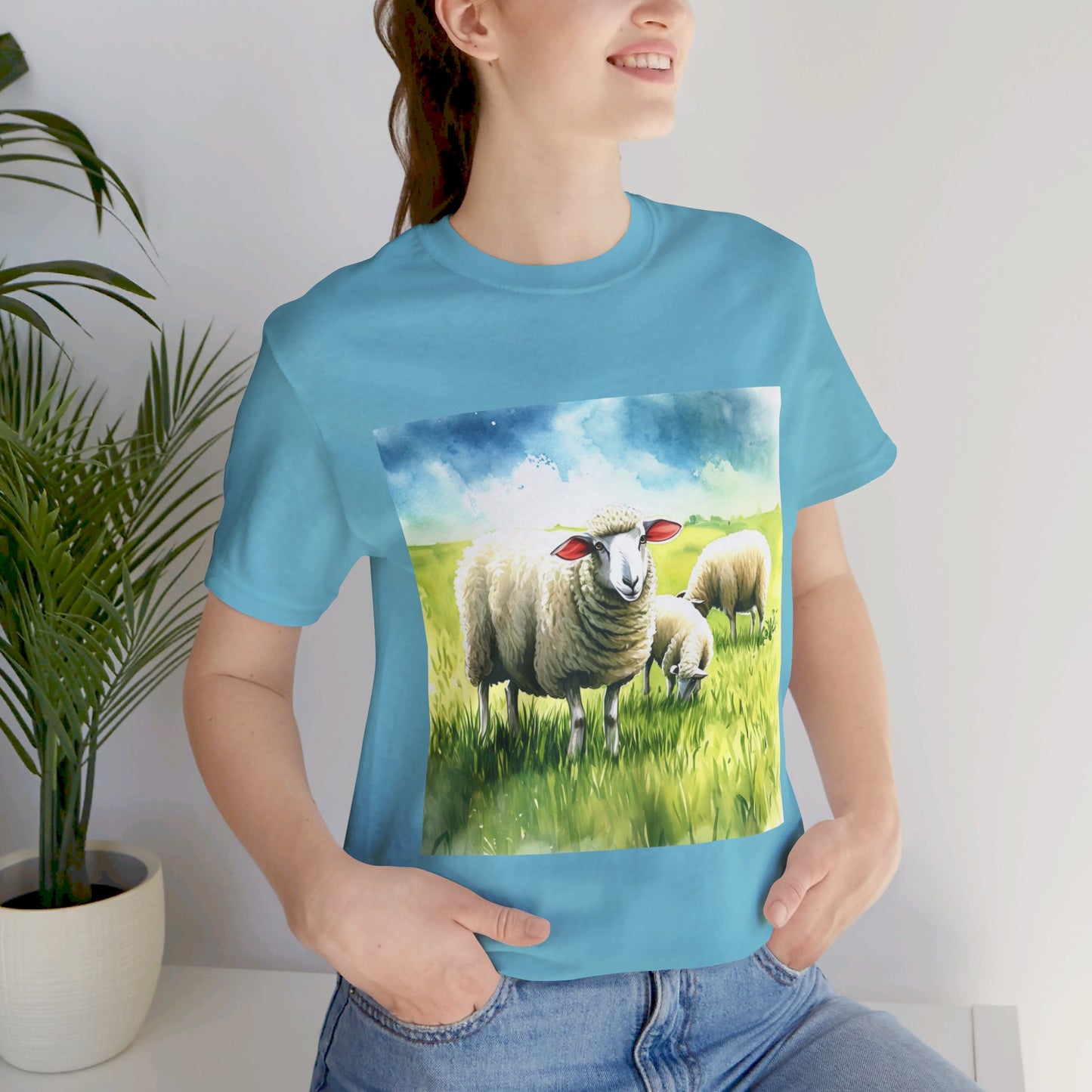 Adorable Sheep Unisex Jersey Short Sleeve Tee