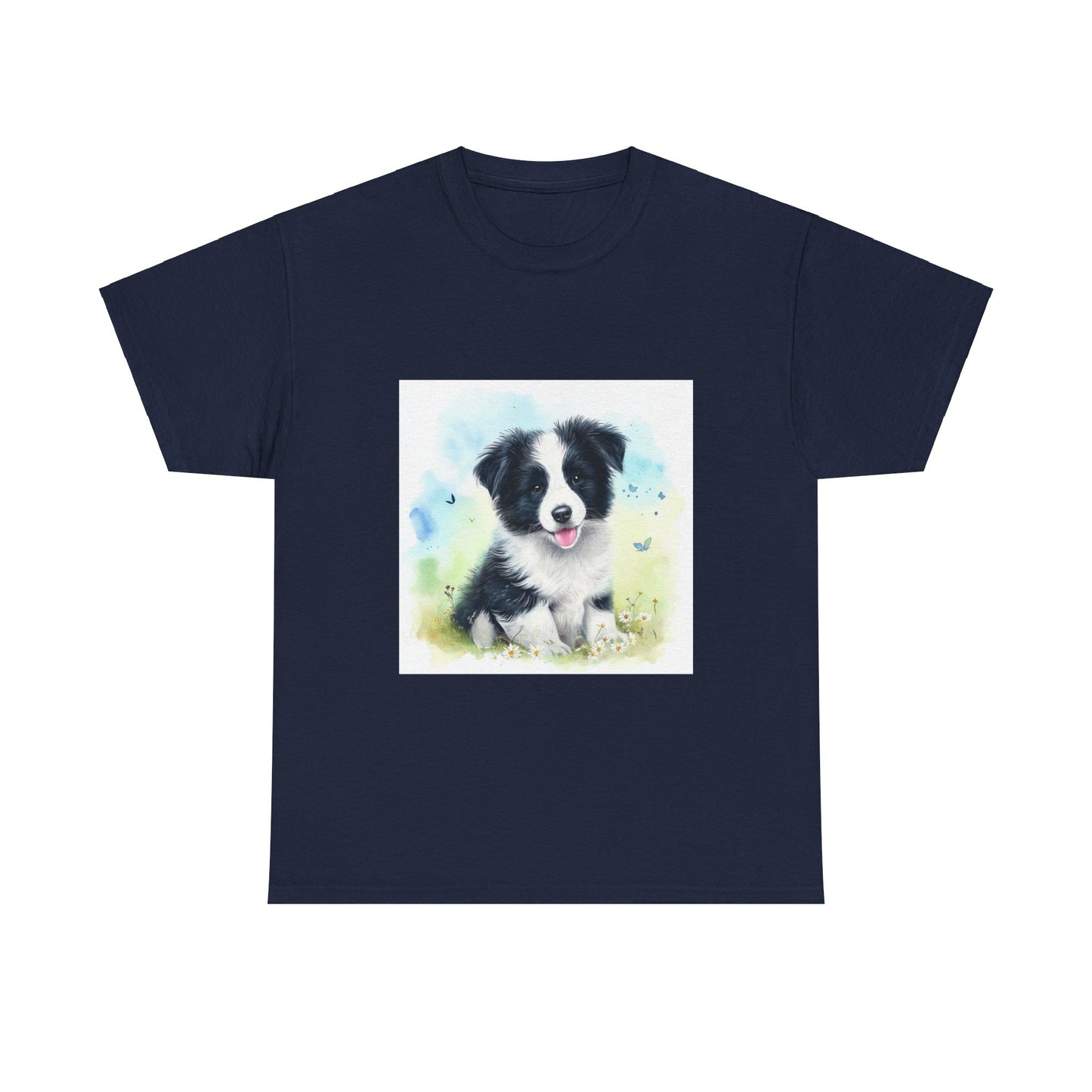 Border Collie Puppy Unisex Heavy Cotton Tee