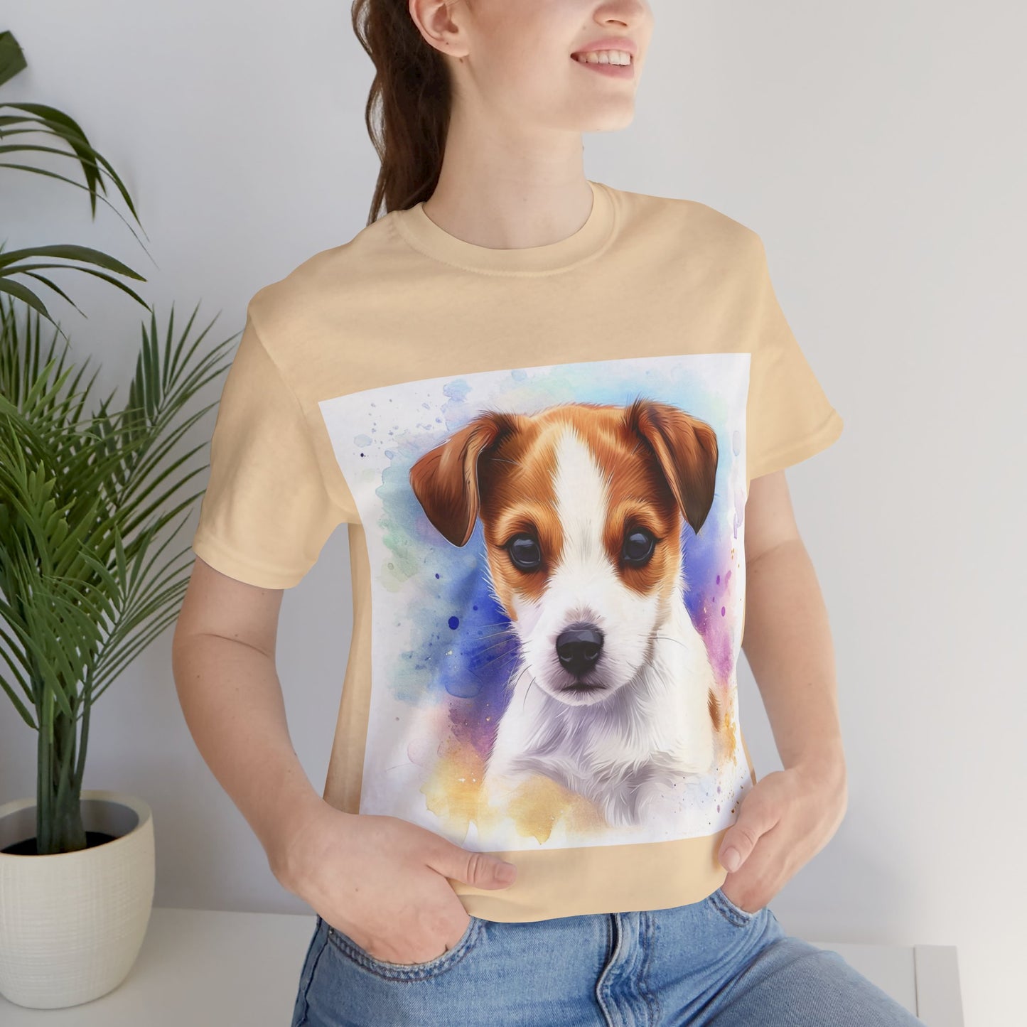 Cute Jack Russell Unisex Jersey Short Sleeve Tee