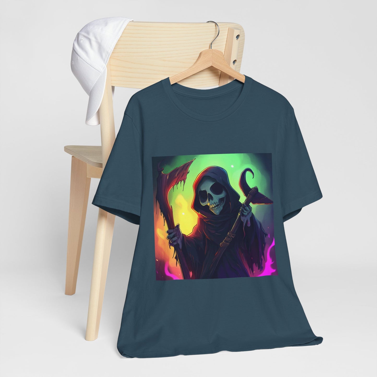 Colorful Grim Reaper Unisex Jersey Short Sleeve Tee