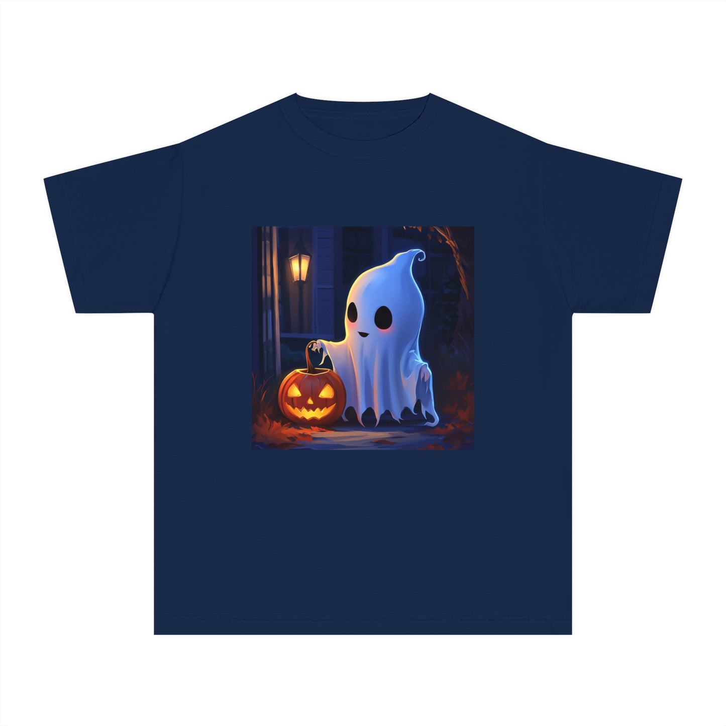 Cute Ghost Trick or Treating Youth Midweight Tee