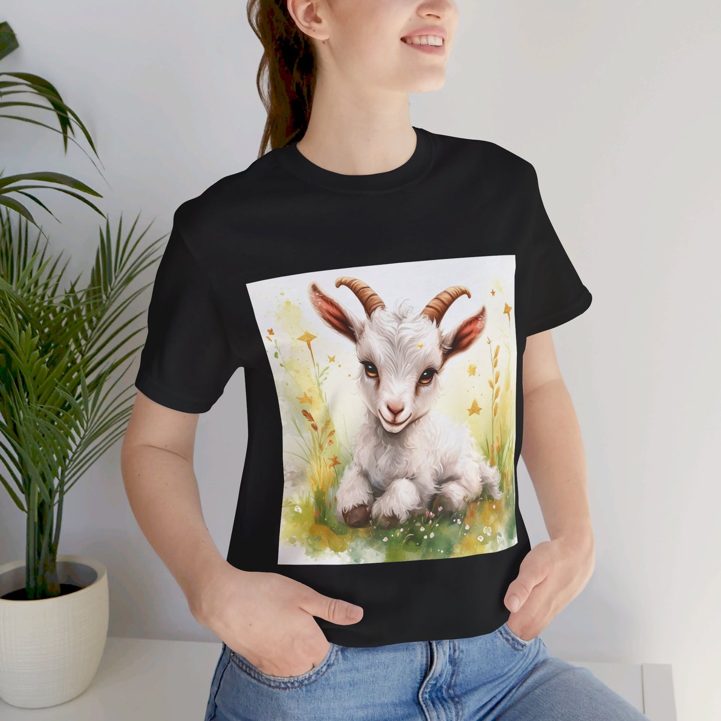 Cute Goat Unisex Jersey Short Sleeve Tee