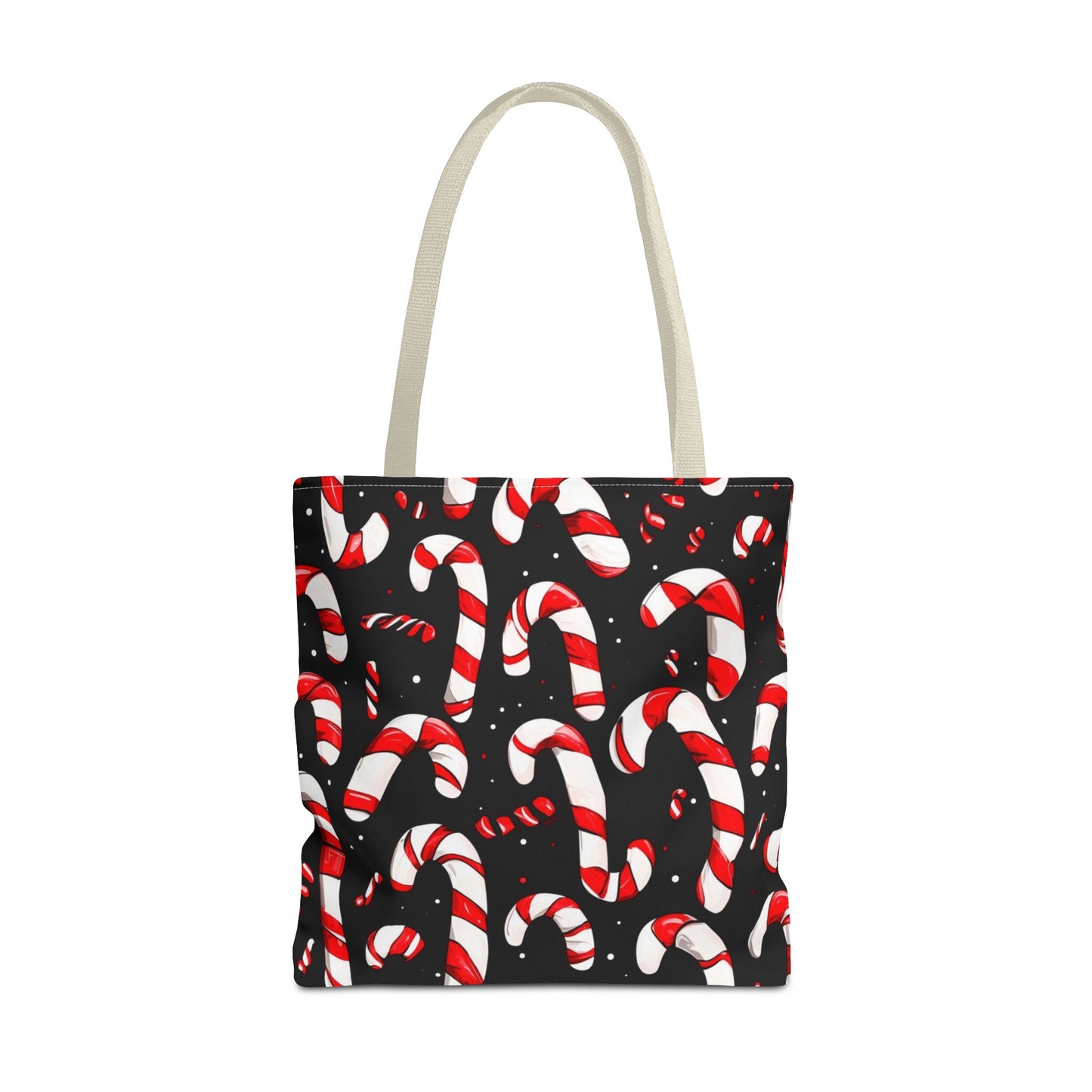 Cartoon Candy Canes Tote Bag (AOP)