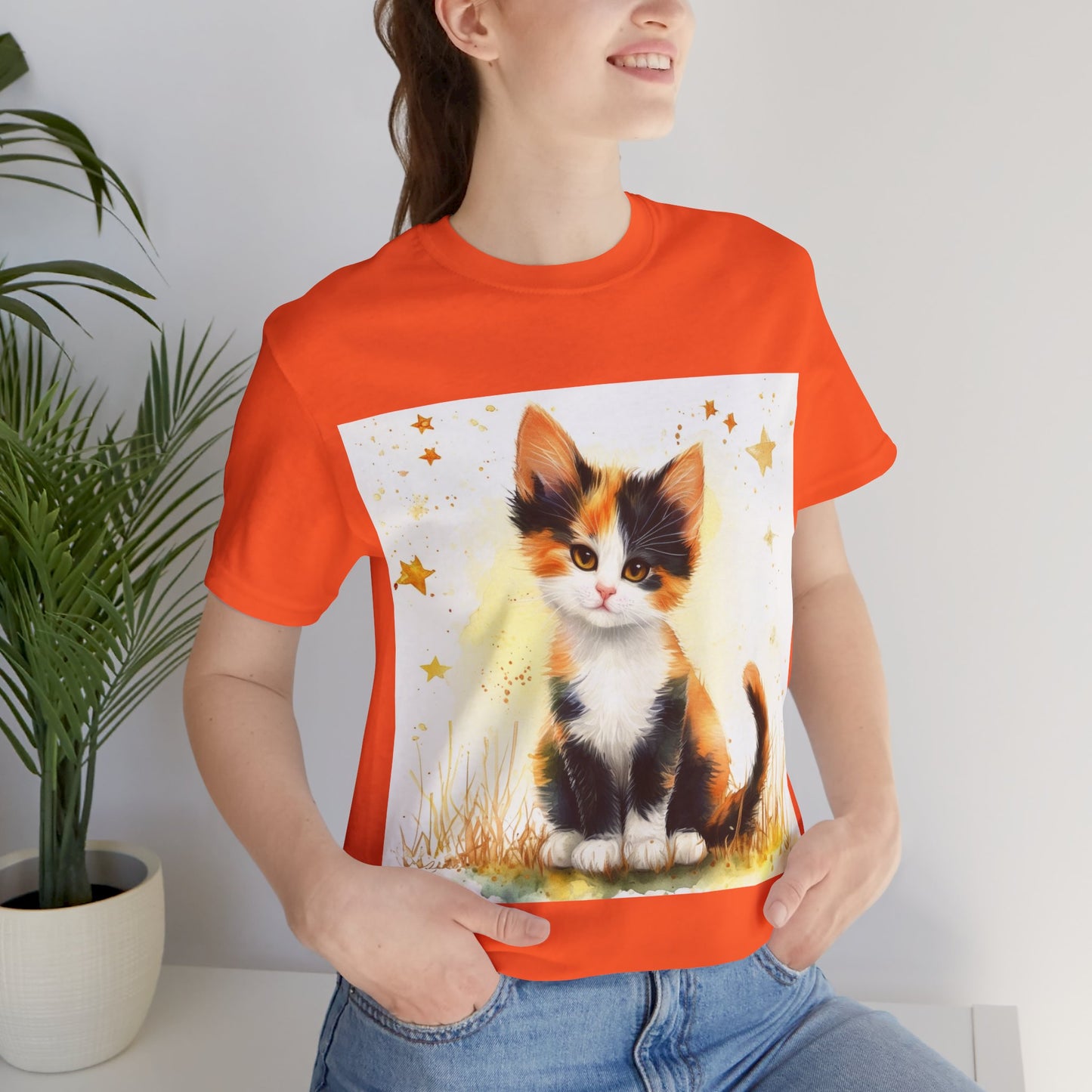 Cute Calico Kitten Unisex Jersey Short Sleeve Tee