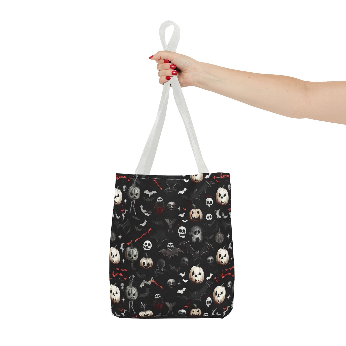 Creepy Halloween Pattern Tote Bag (AOP)