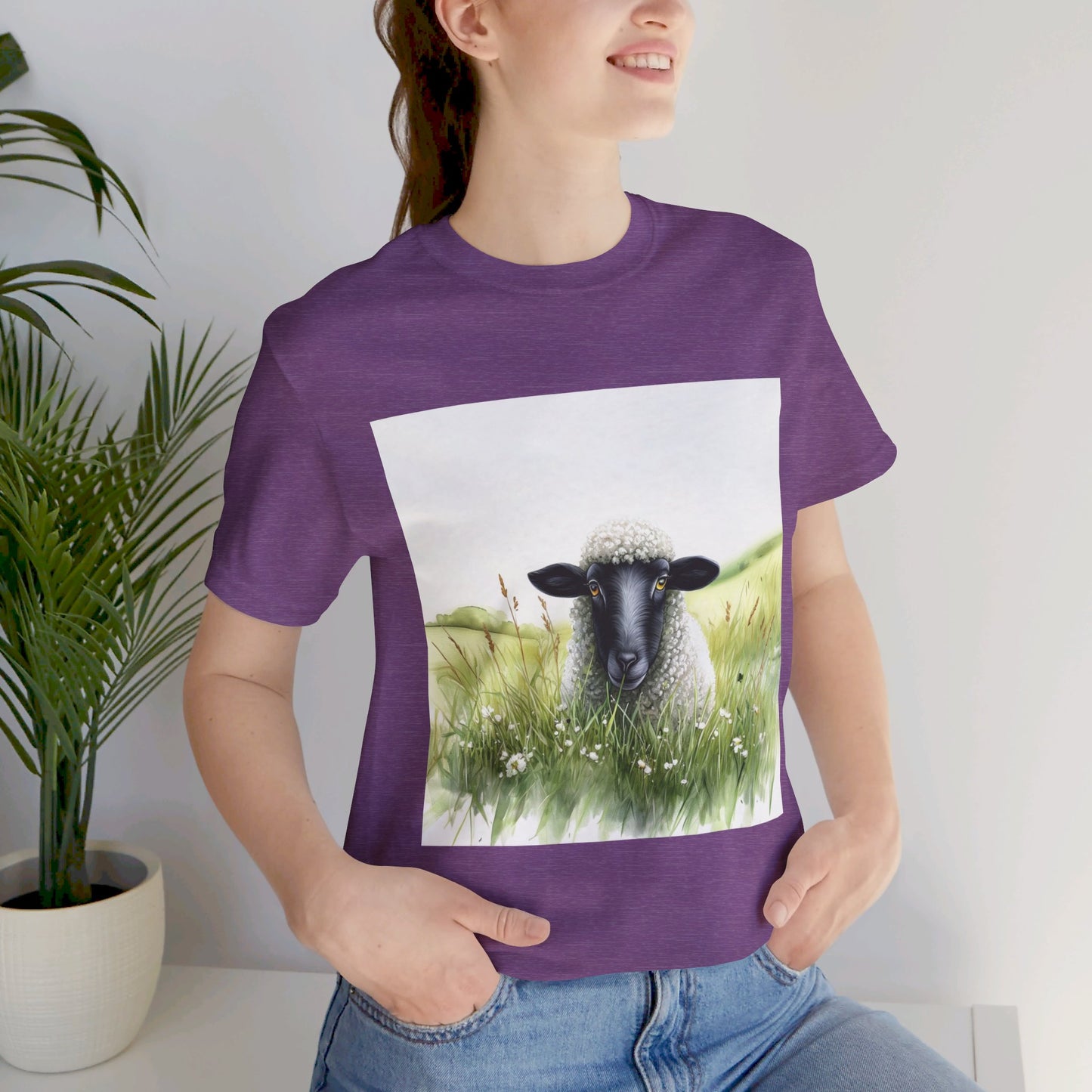 Cute Sheep Unisex Jersey Short Sleeve Tee