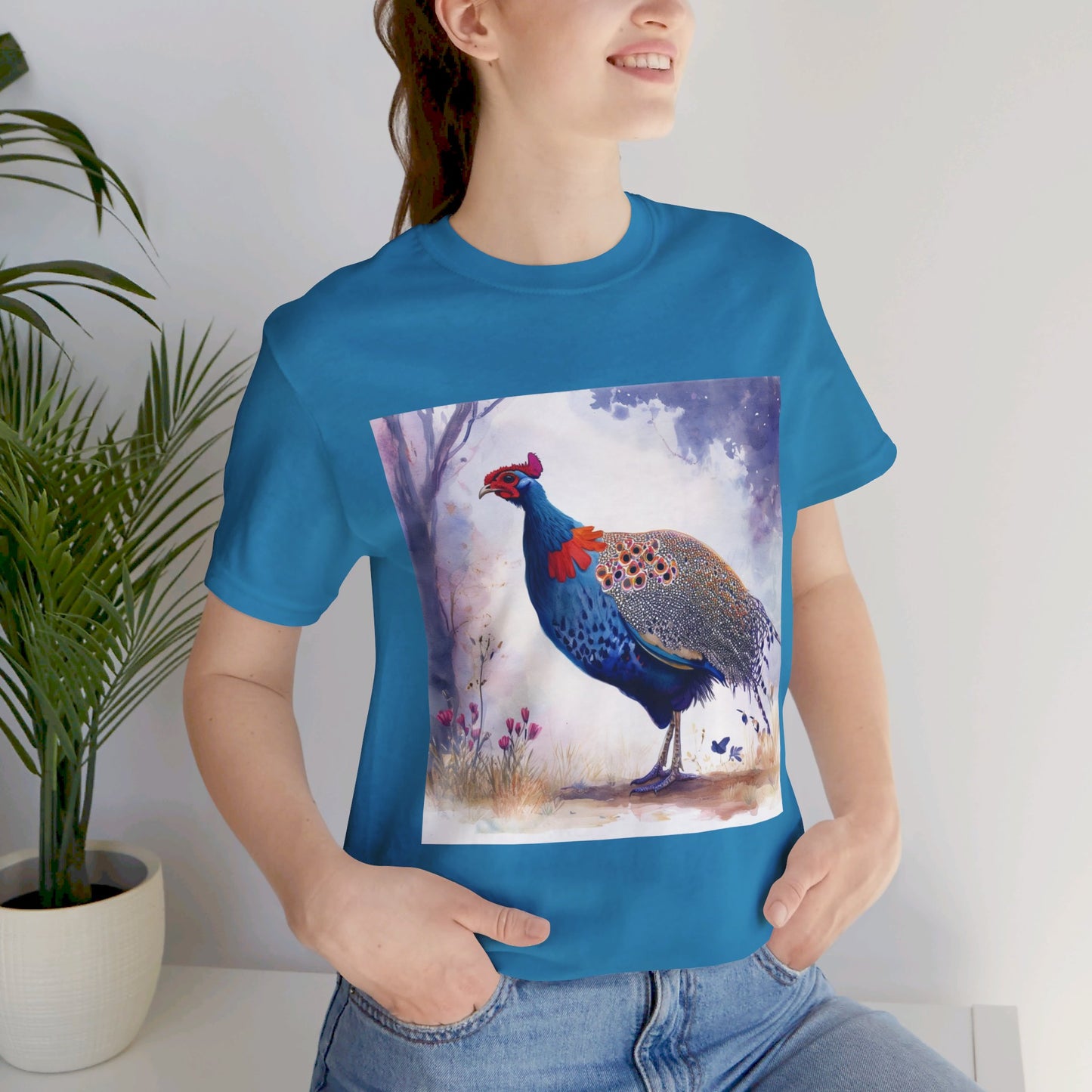 Cute Guinea Fowl Unisex Jersey Short Sleeve Tee