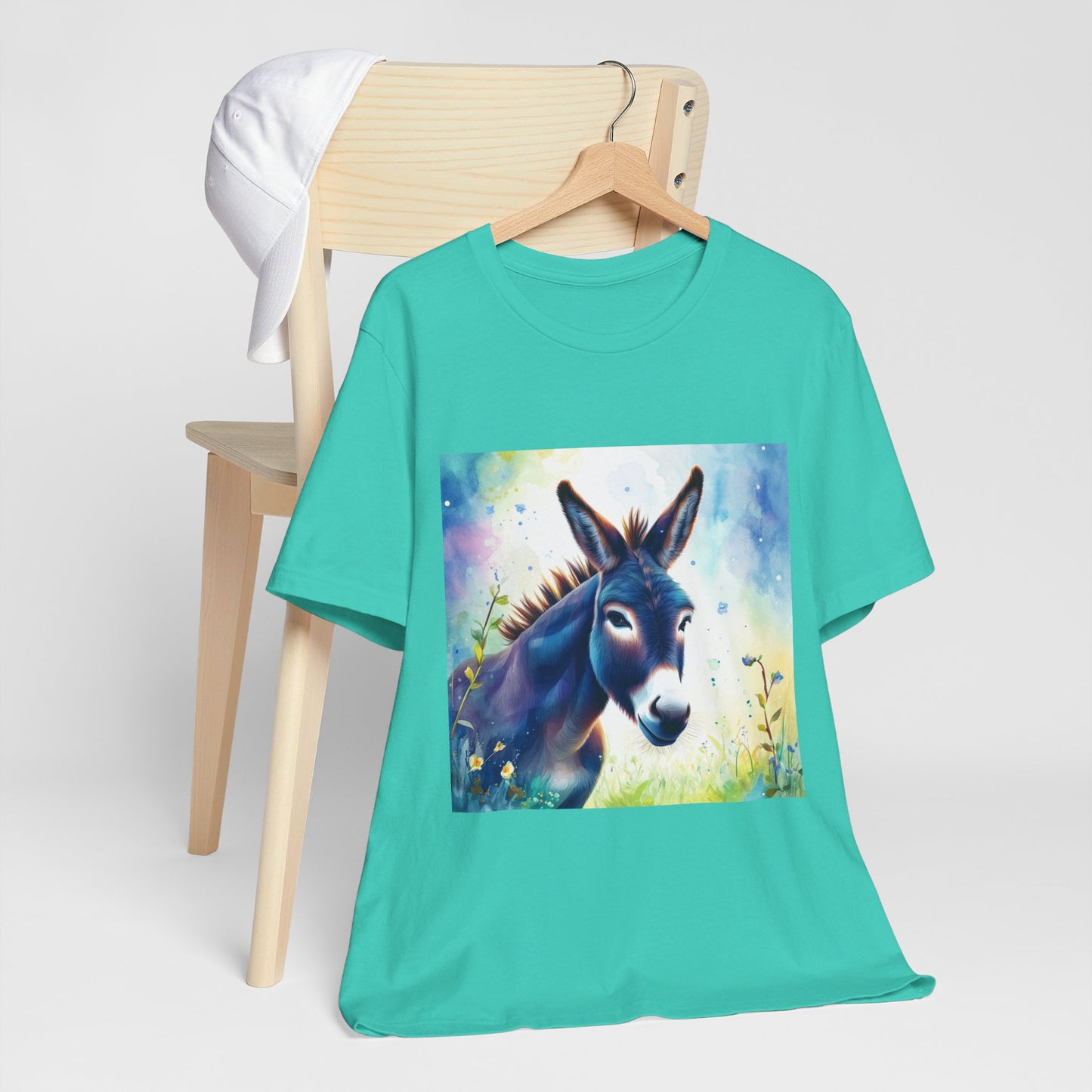 Cute Colorful Donkey Unisex Jersey Short Sleeve Tee