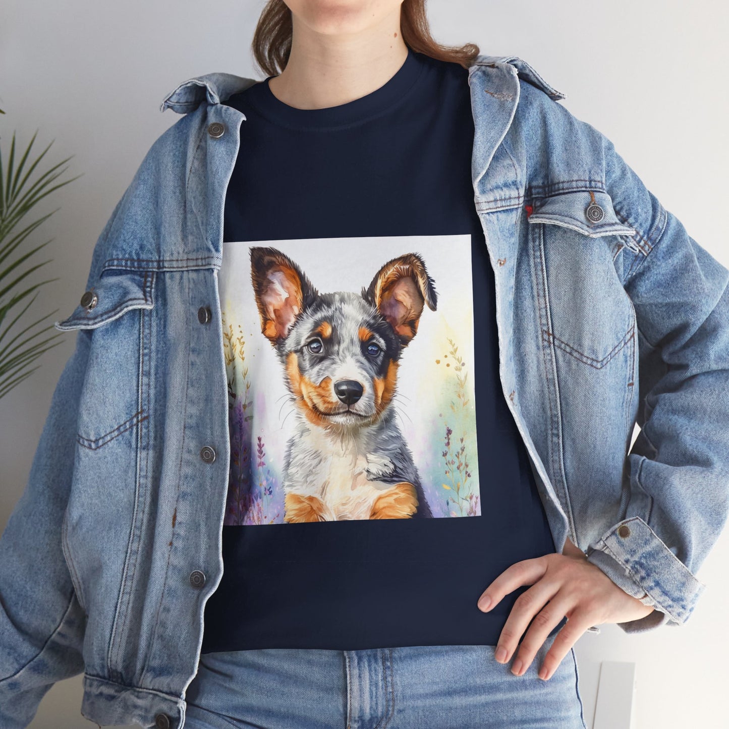 Australian Cattle Dog Puppy Unisex Heavy Cotton Tee