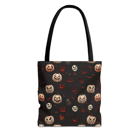 Spooky Halloween Pattern Tote Bag (AOP)