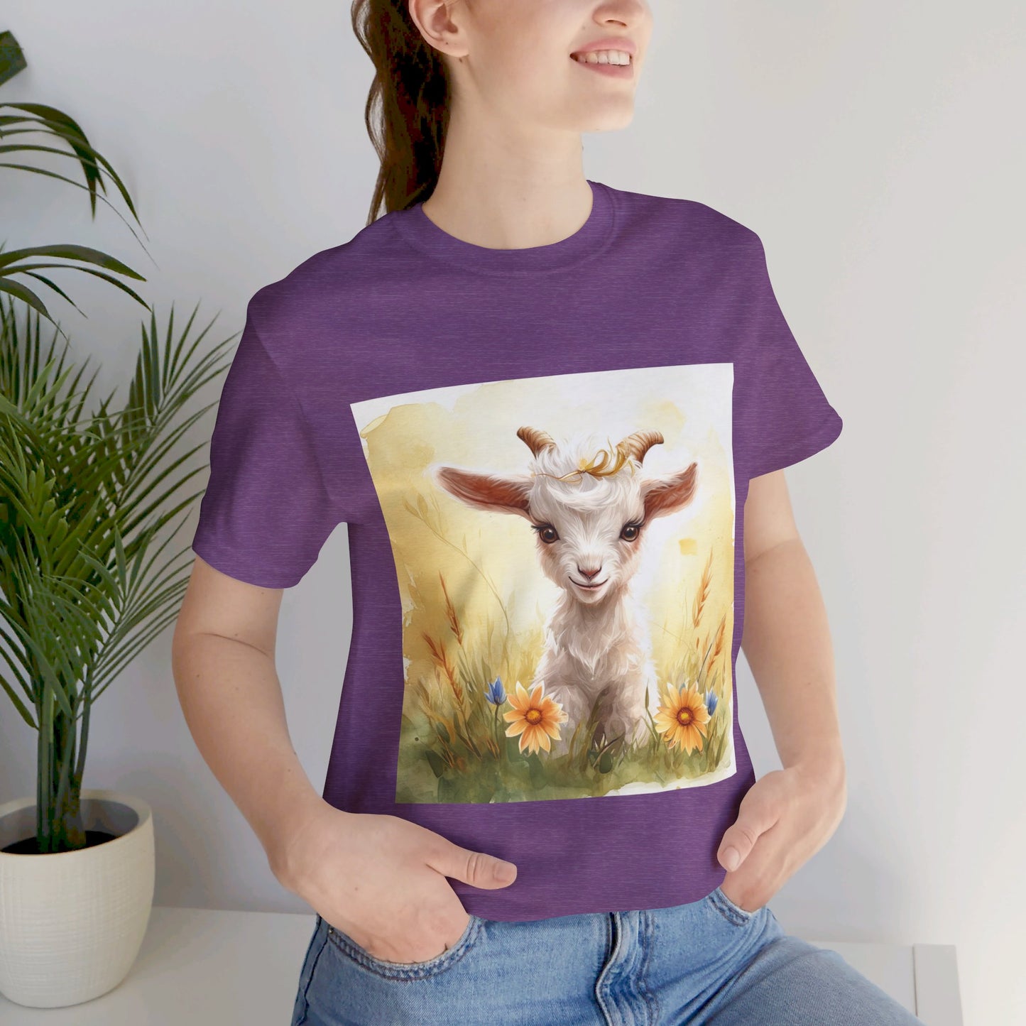 Adorable Goat Unisex Jersey Short Sleeve Tee