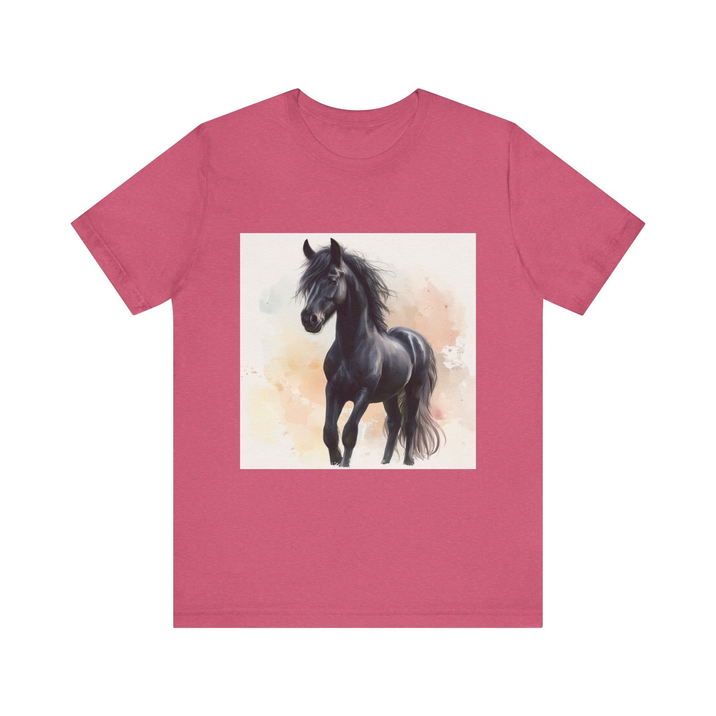 Playful Black Horse Unisex Jersey Short Sleeve Tee