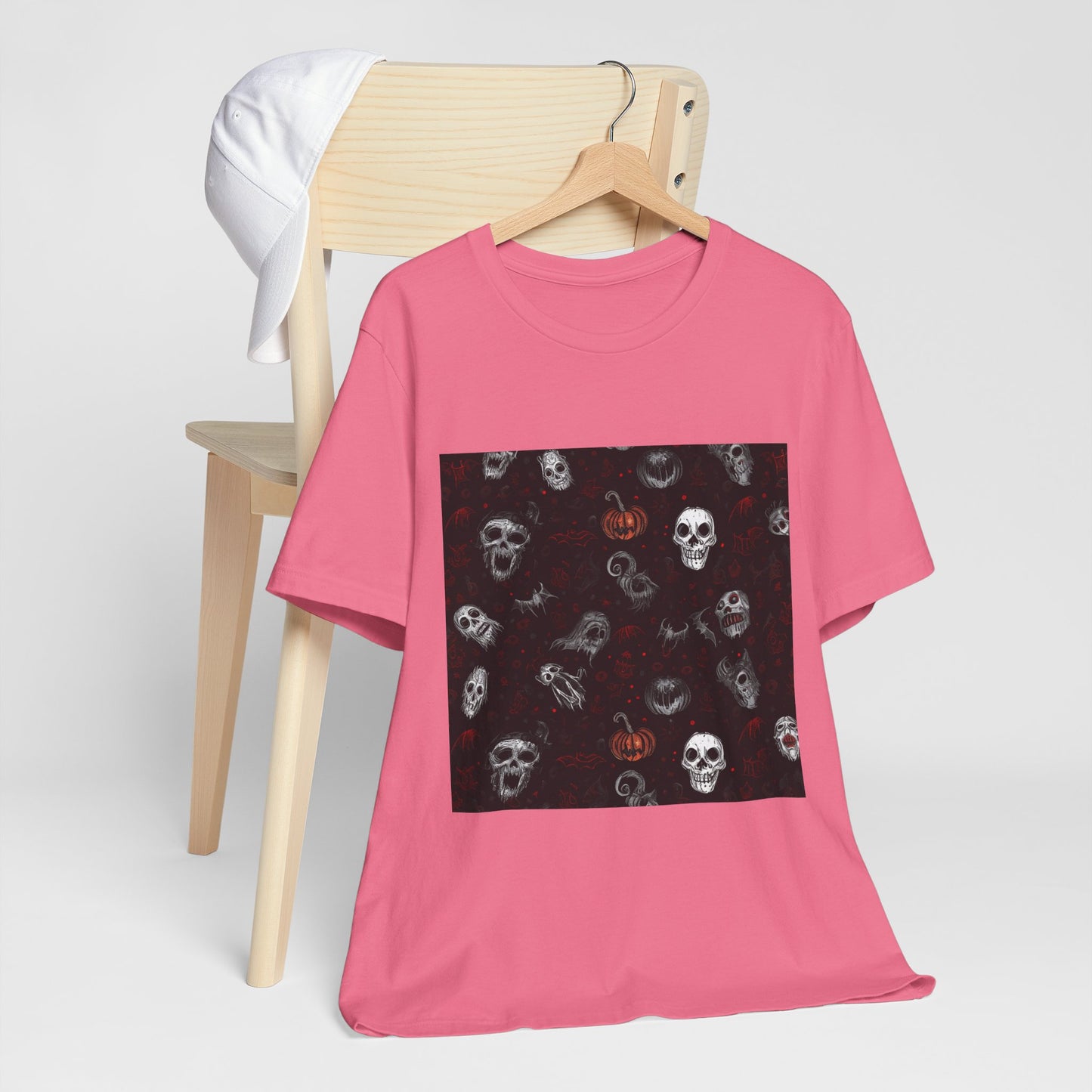 Scary Halloween Pattern Unisex Jersey Short Sleeve Tee