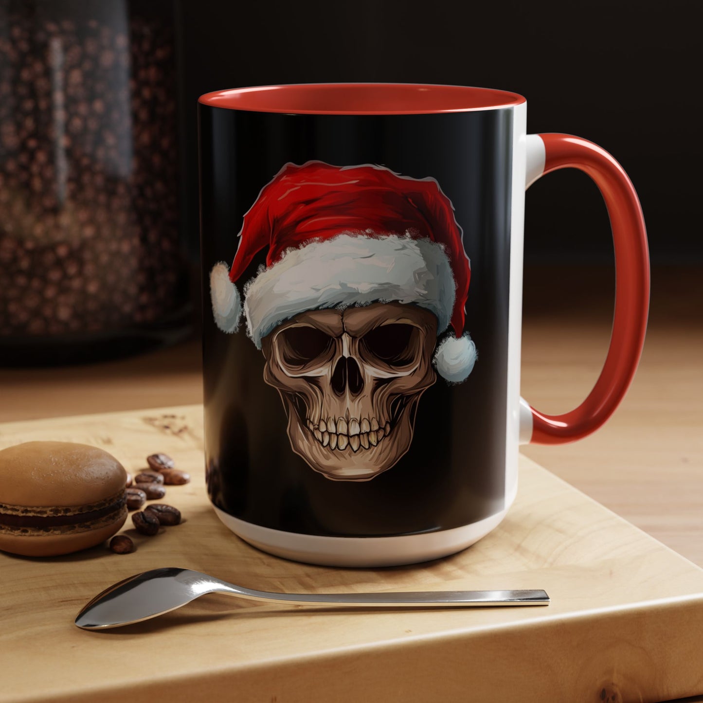 Gothic Christmas Skull Mug Accent Coffee Mug (11, 15oz)