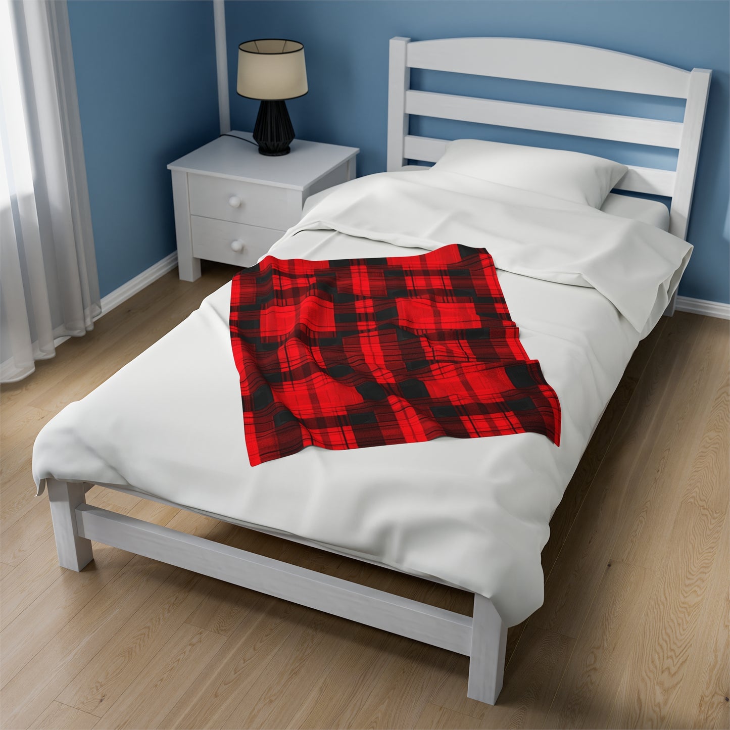 Cute Plaid Velveteen Plush Blanket