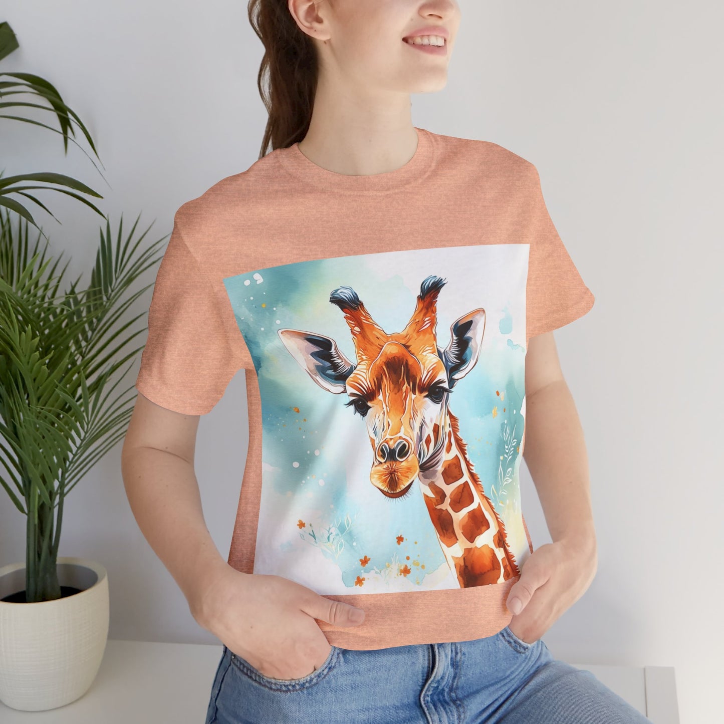 Cute Giraffe Unisex Jersey Short Sleeve Tee