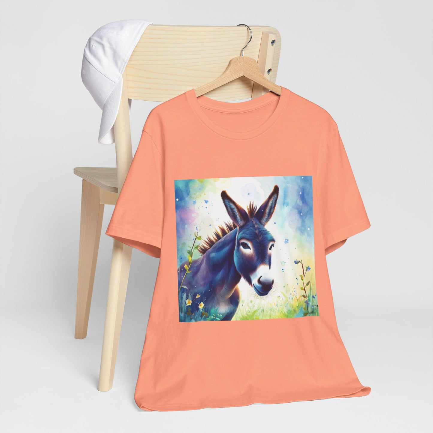 Cute Colorful Donkey Unisex Jersey Short Sleeve Tee