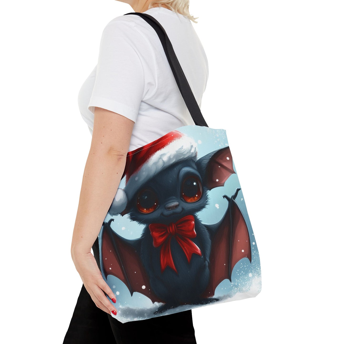 Cute Festive Bat Tote Bag (AOP)