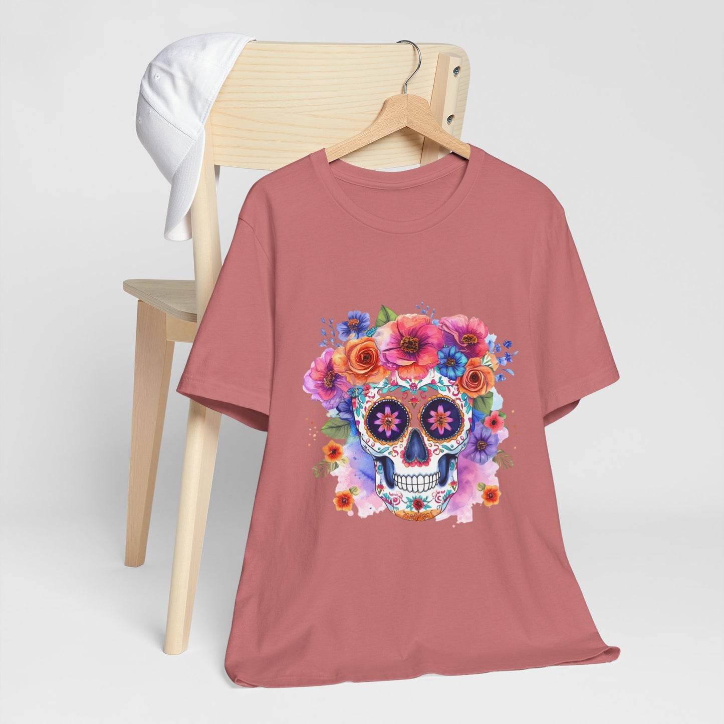 Colorful Sugar Skull Unisex Jersey Short Sleeve Tee