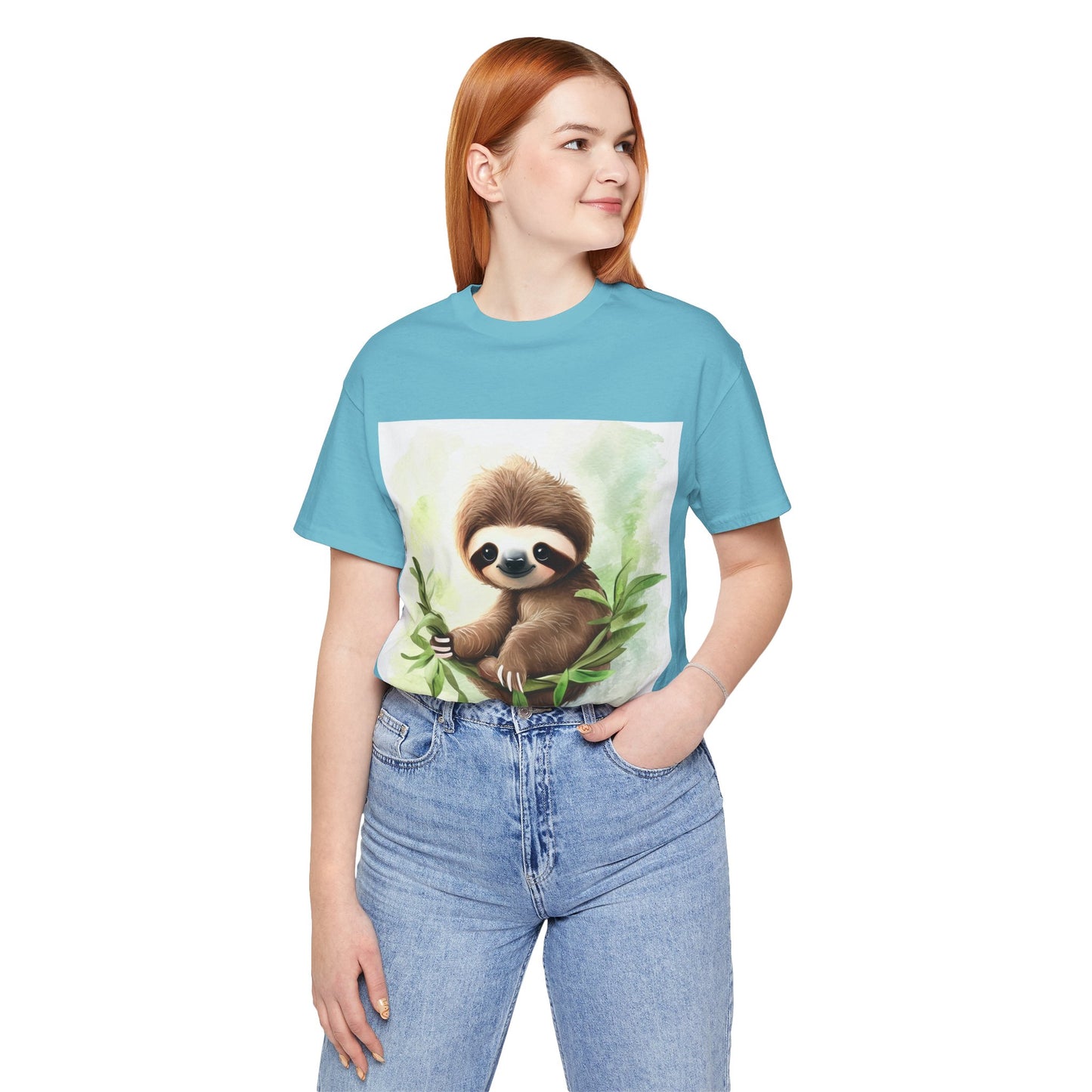 Playful Sloth Unisex Jersey Short Sleeve Tee