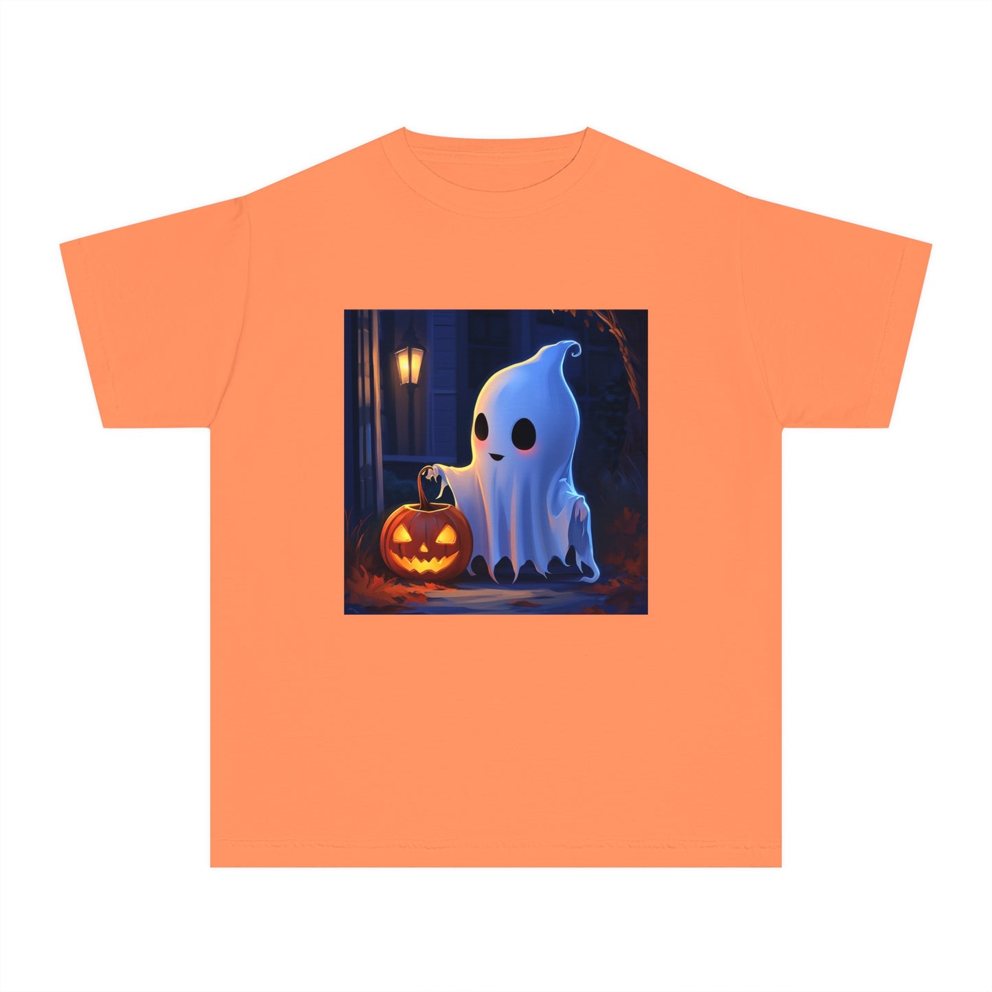 Cute Ghost Trick or Treating Youth Midweight Tee