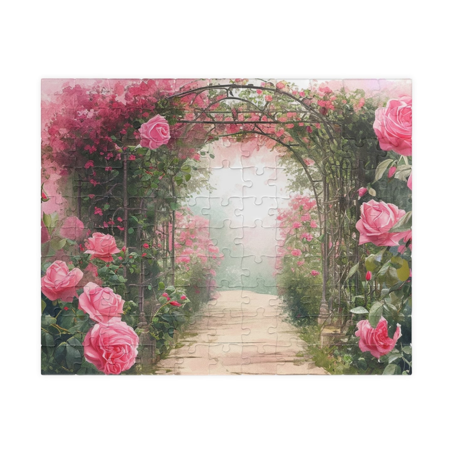 Pink Rose Archway Puzzle (110, 252, 520, 1014-piece)