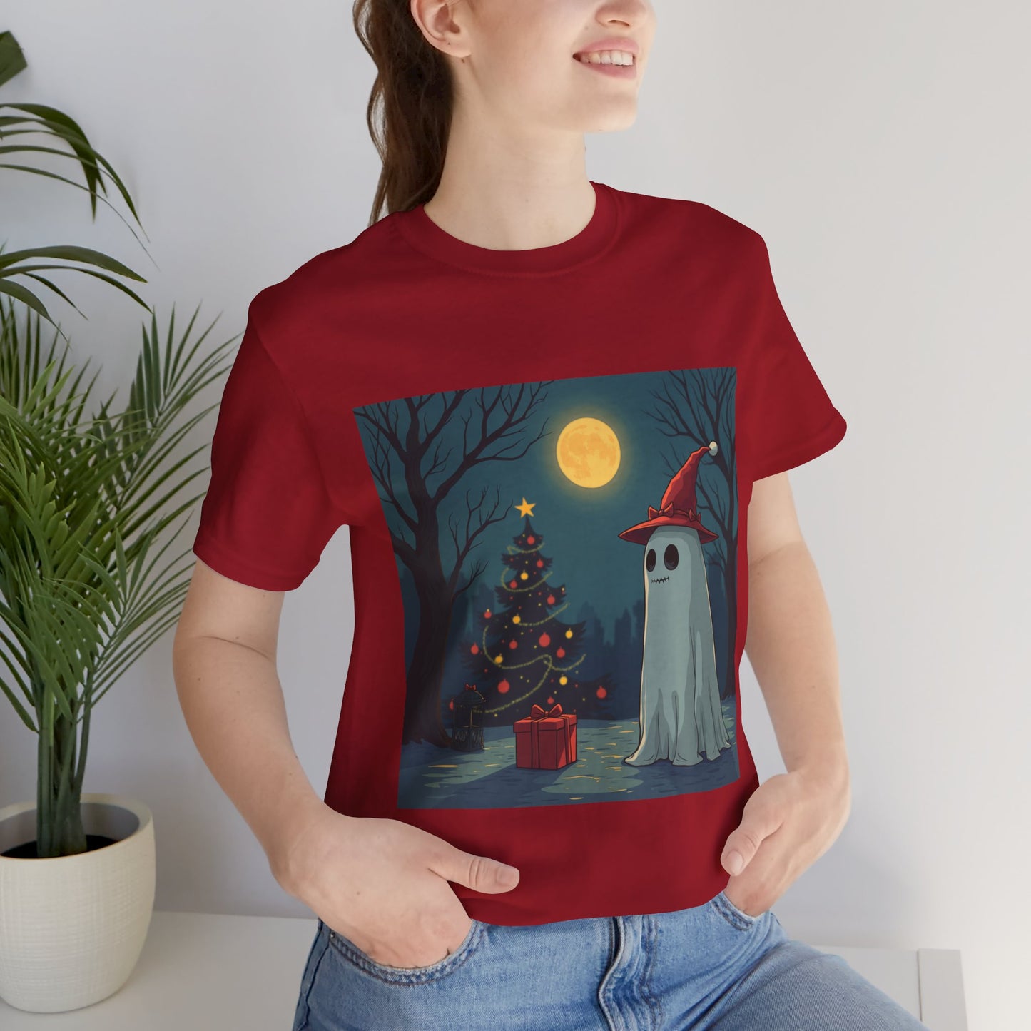 Comic Holiday Ghost Unisex Jersey Tee