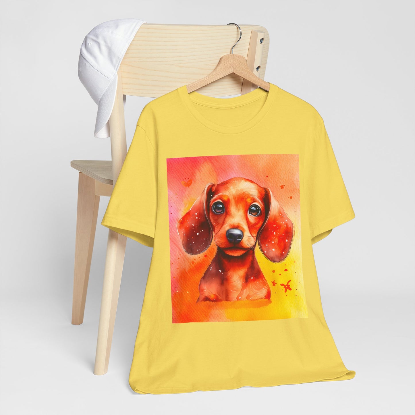 Red Dachshund Unisex Jersey Short Sleeve Tee